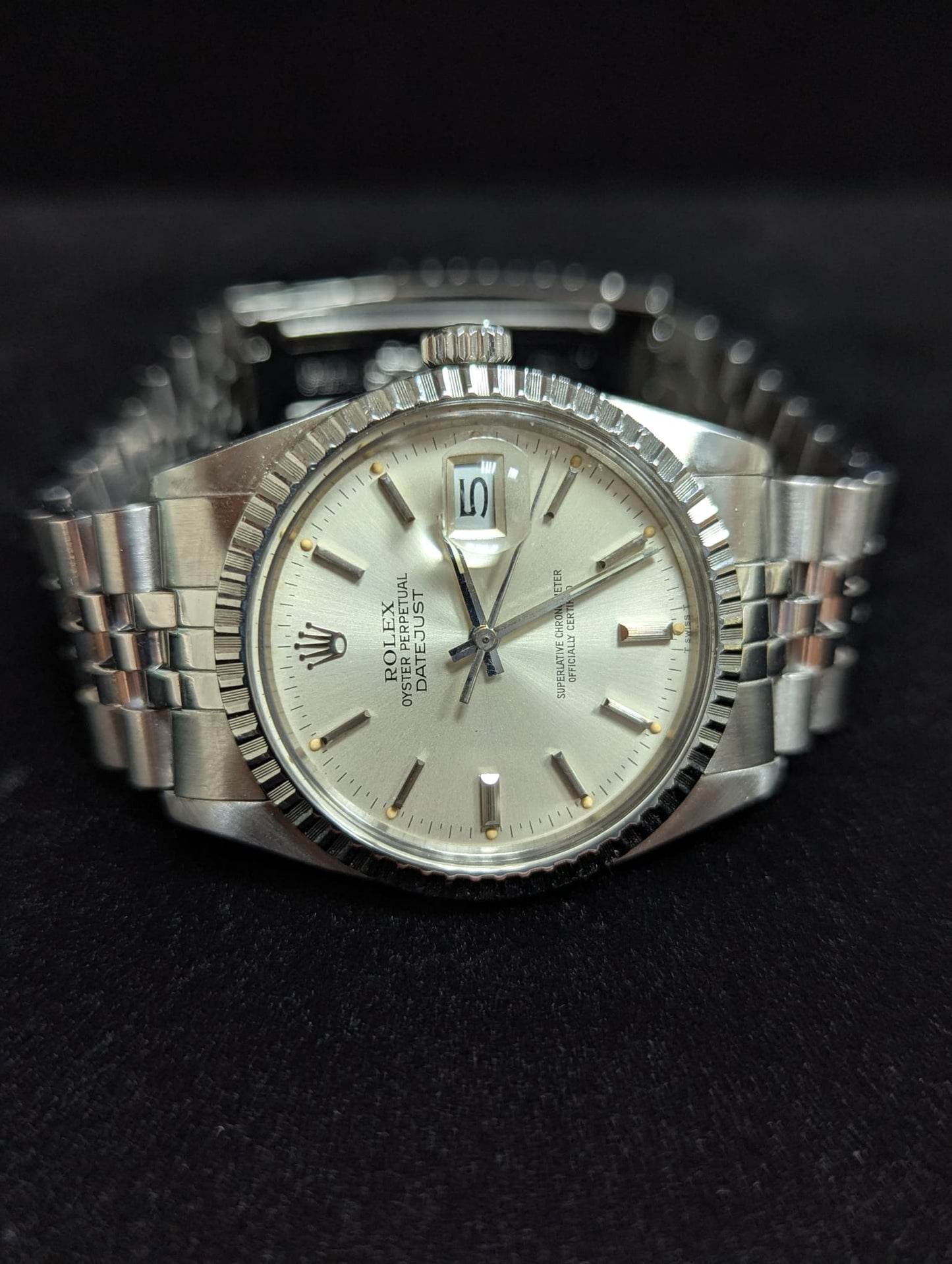 1982 Rolex Datejust 16030 Silver Stick Dial SS Jubilee No Papers 36mm