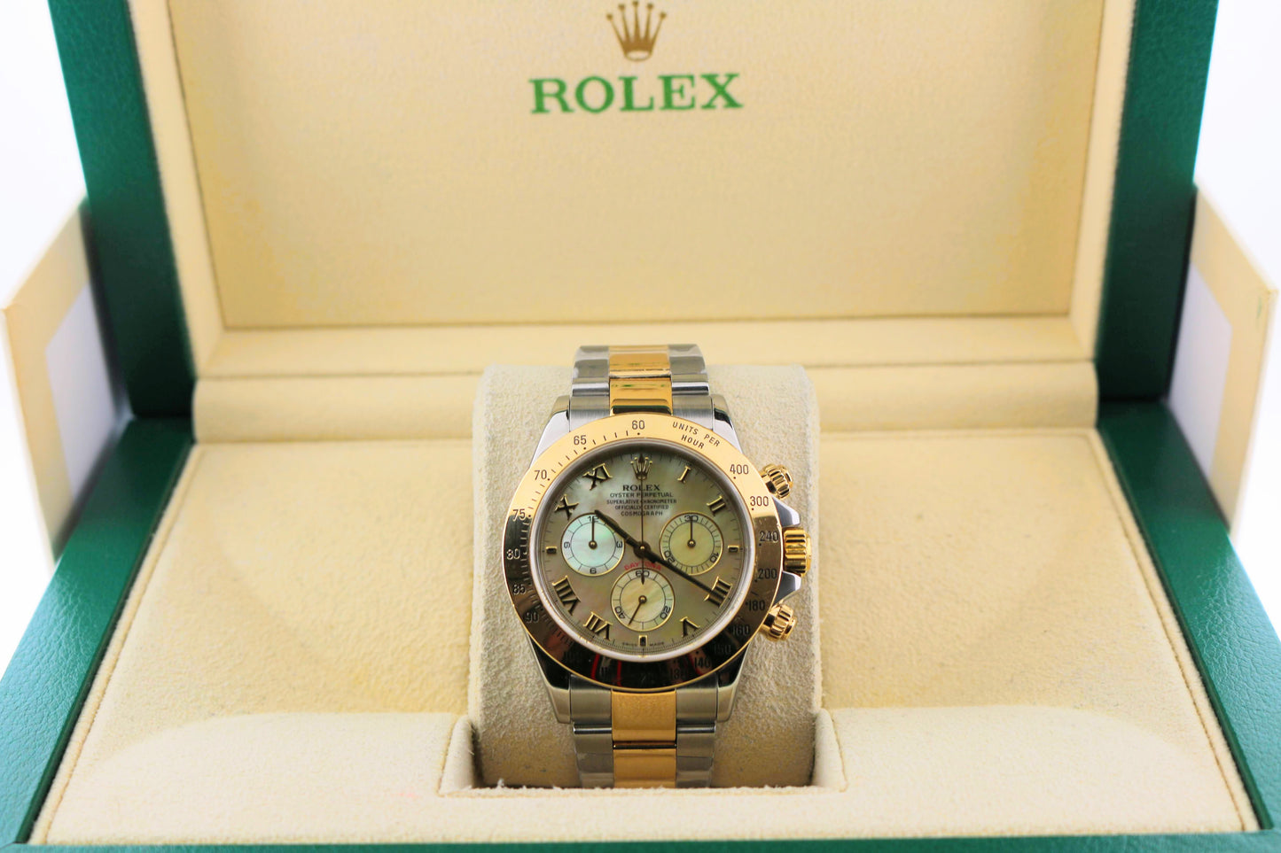 2000 Rolex Daytona 116523 Factory Yellow Mop TT Oyster No Papers 40mm