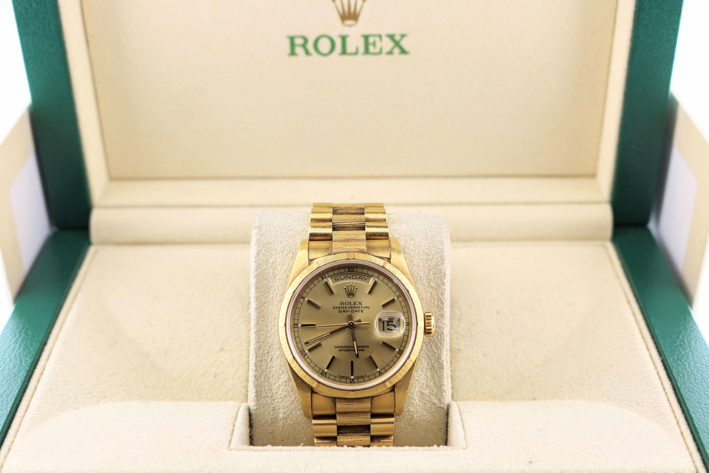 1991 Rolex Day-Date 18248 Champagne Dial 18kt President Double Quick 36mm