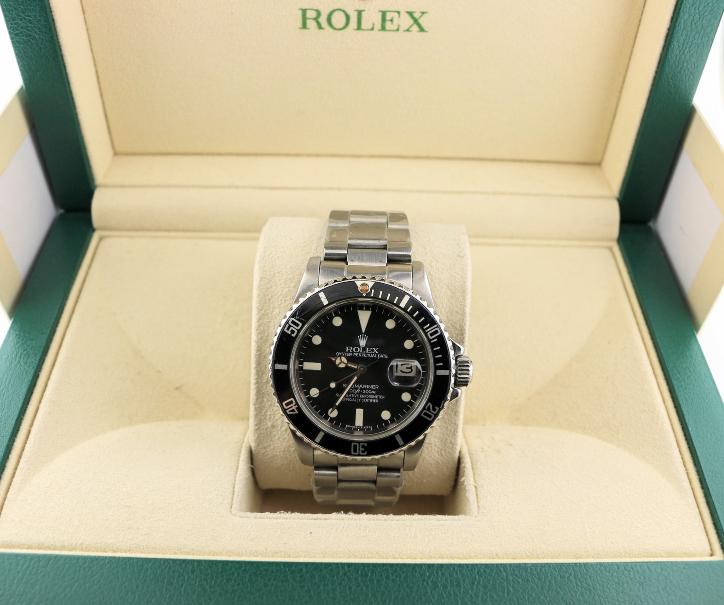 1984 Rolex Submariner Date 16800 Matte Black Dial SS Oyster No Papers 40mm