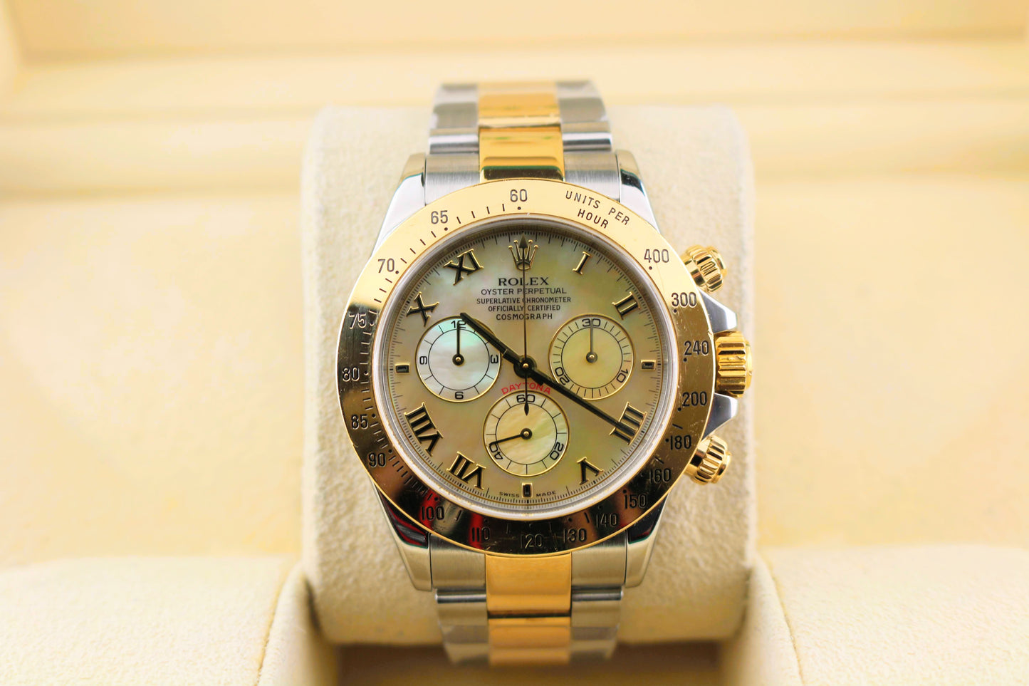 2000 Rolex Daytona 116523 Factory Yellow Mop TT Oyster No Papers 40mm