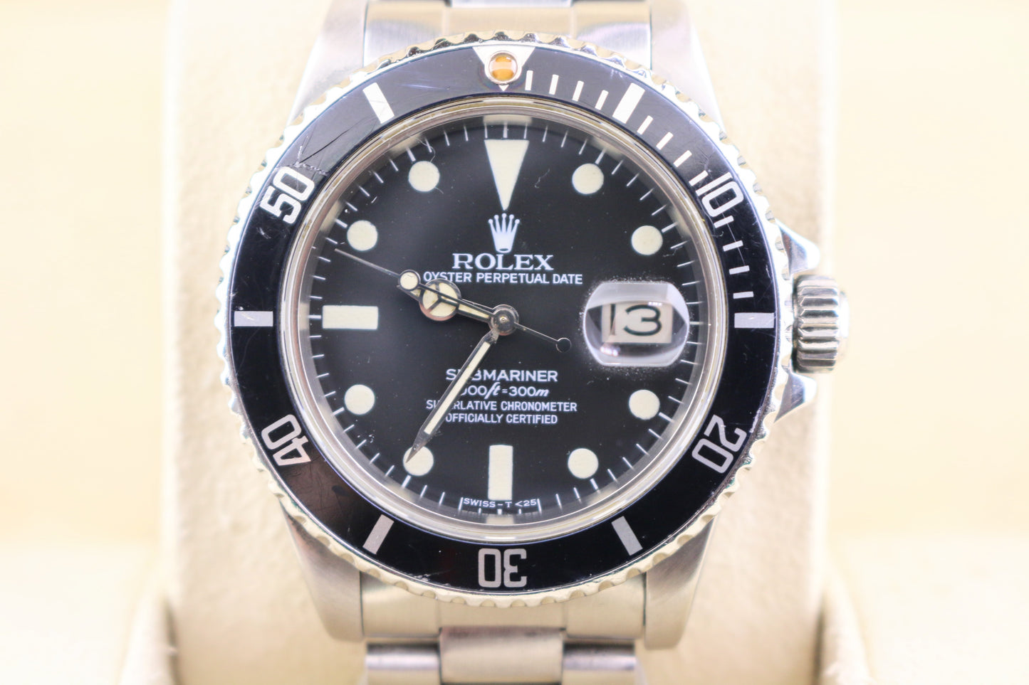 1984 Rolex Submariner Date 16800 Matte Black Dial SS Oyster No Papers 40mm