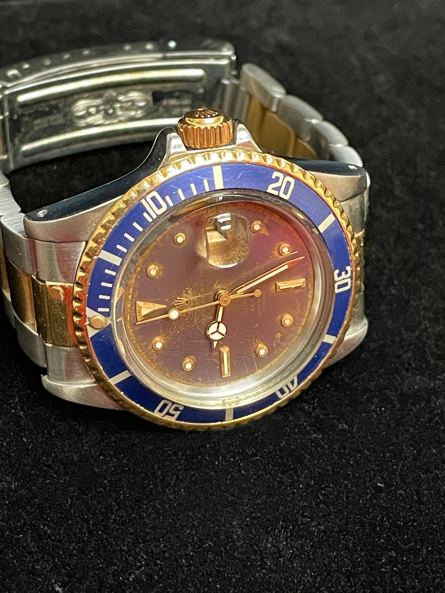 1978 Rolex Vintage Submariner 1680 Blue Purple Nipple Dial TT Oyster 40mm