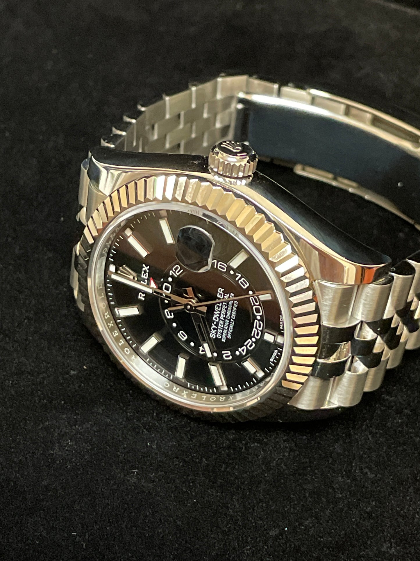 2021 Rolex Sky-Dweller 326934 Black Dial SS Jubilee With Papers 42mm