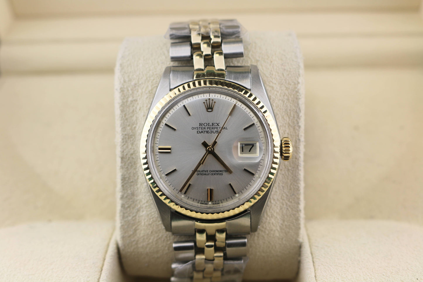 1963 Rolex Datejust 1601 Silver Stick Dial TT Jubilee No Papers 36mm