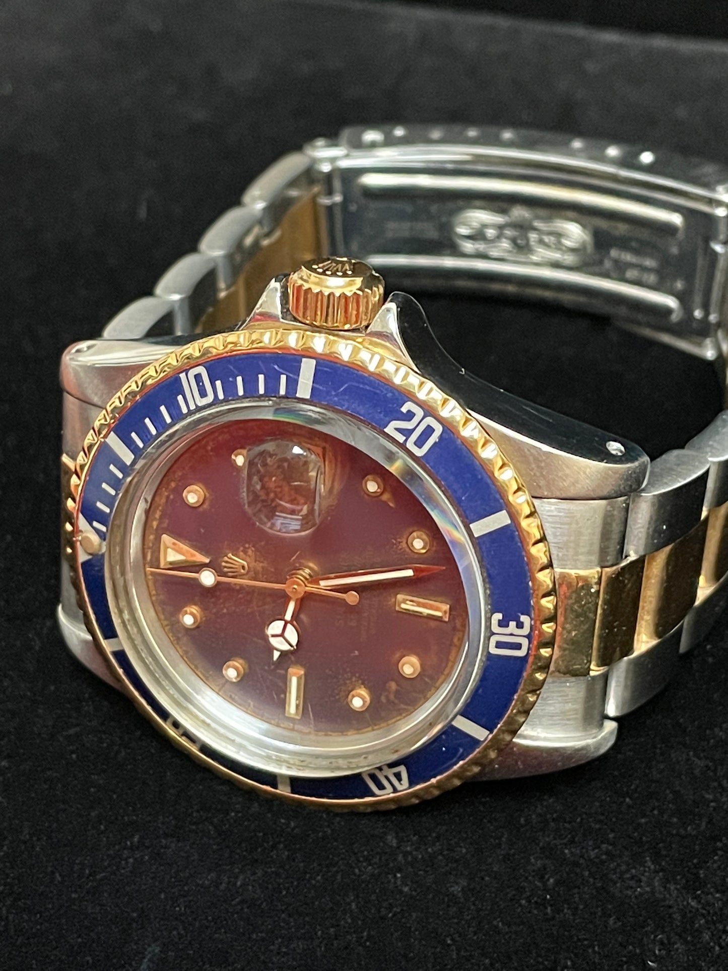 1978 Rolex Vintage Submariner 1680 Blue Purple Nipple Dial TT Oyster 40mm
