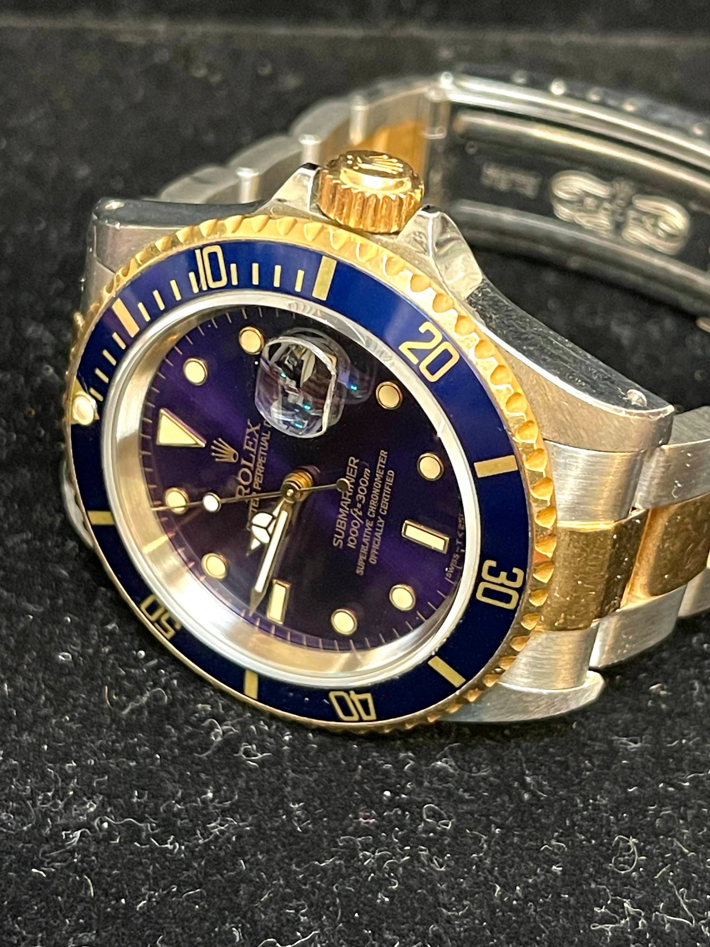 1990 Rolex Submariner 16613 Blue Dial TT Oyster No Papers 40mm