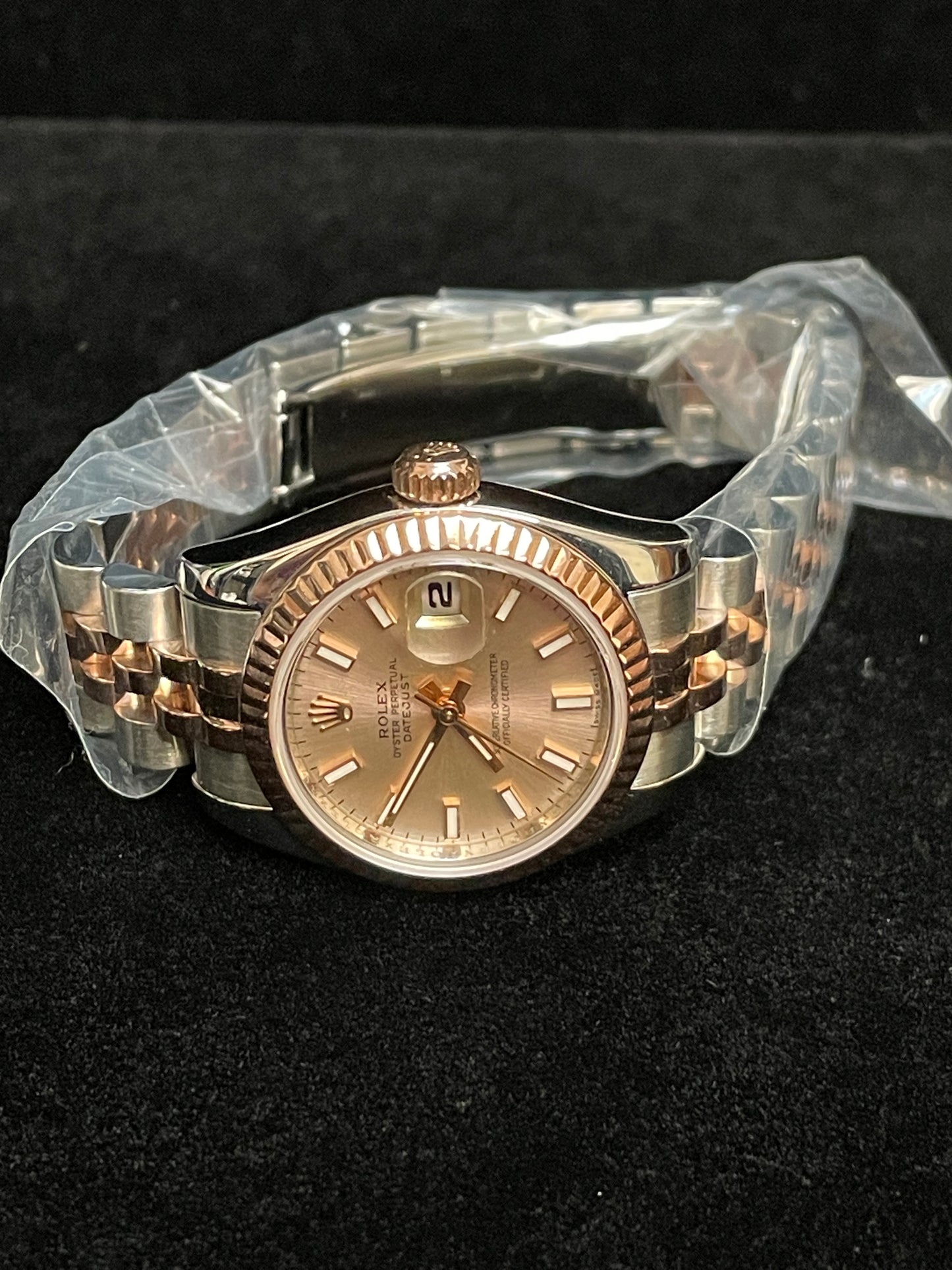 2006 Rolex Ladies Datejust 179171 Pink Dial TT 18kt Jubilee Rose No Papers 26mm