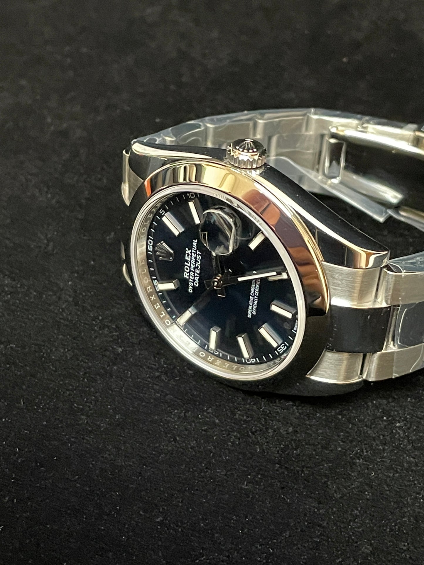 2006 Rolex Mens Datejust 126300 Blue Stick Dial SS Oyster No Papers 41mm