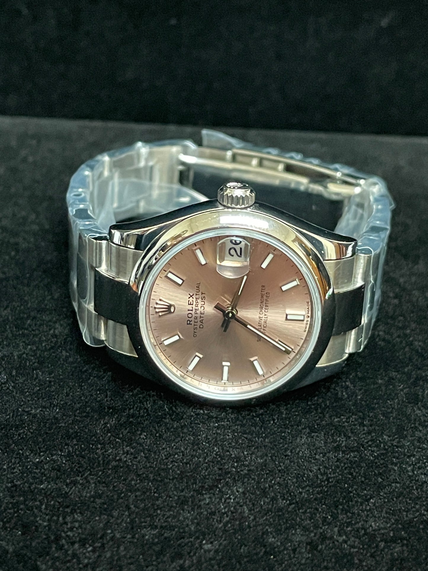 2022 Rolex Midsize Datejust 278240 Pink Dial SS Oyster With Papers 31mm