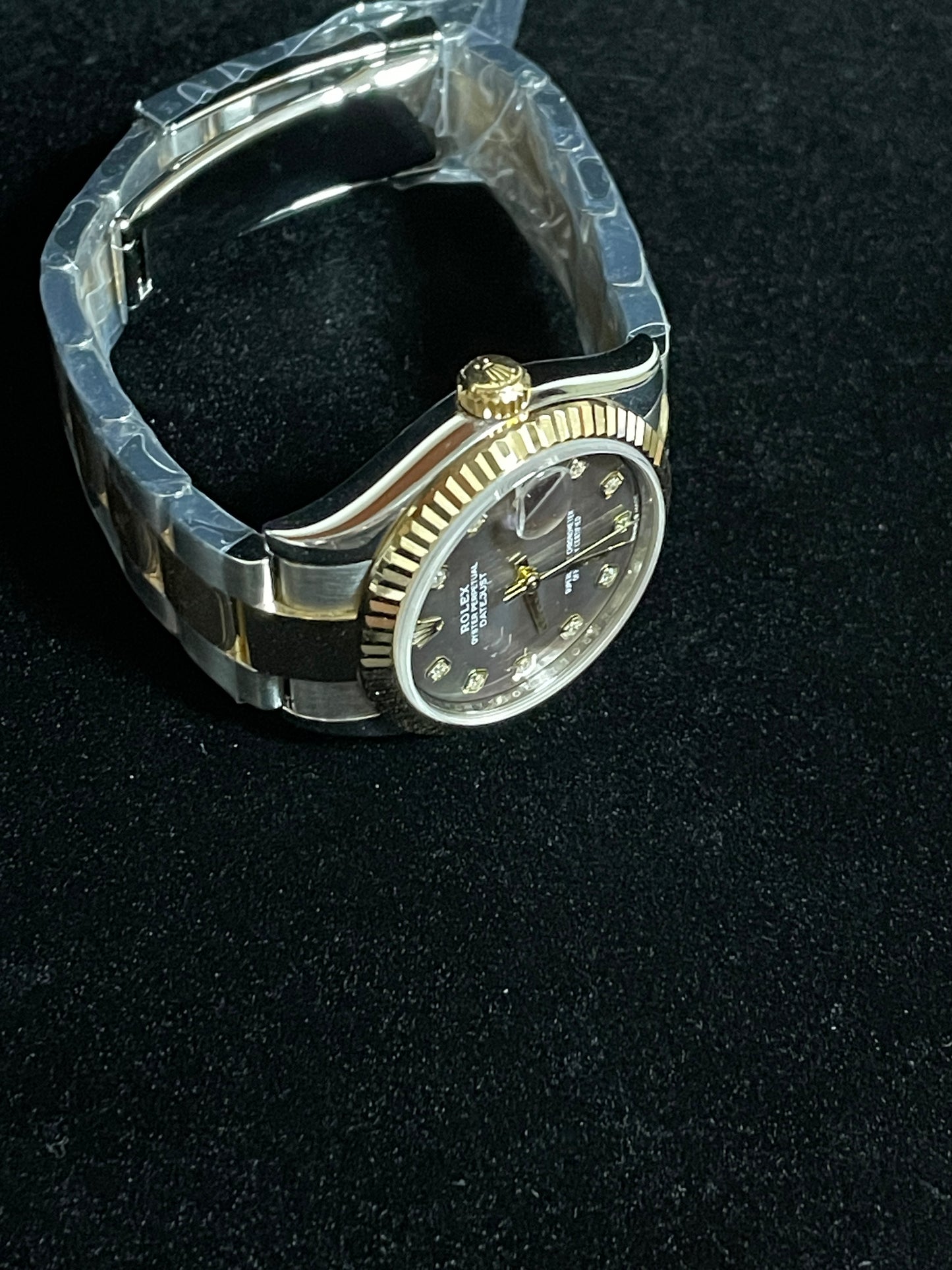 OHA 2020 Rolex Datejust 278273 Midsize Tahitian MOP Diamond TT Oyster W Papers 31mm