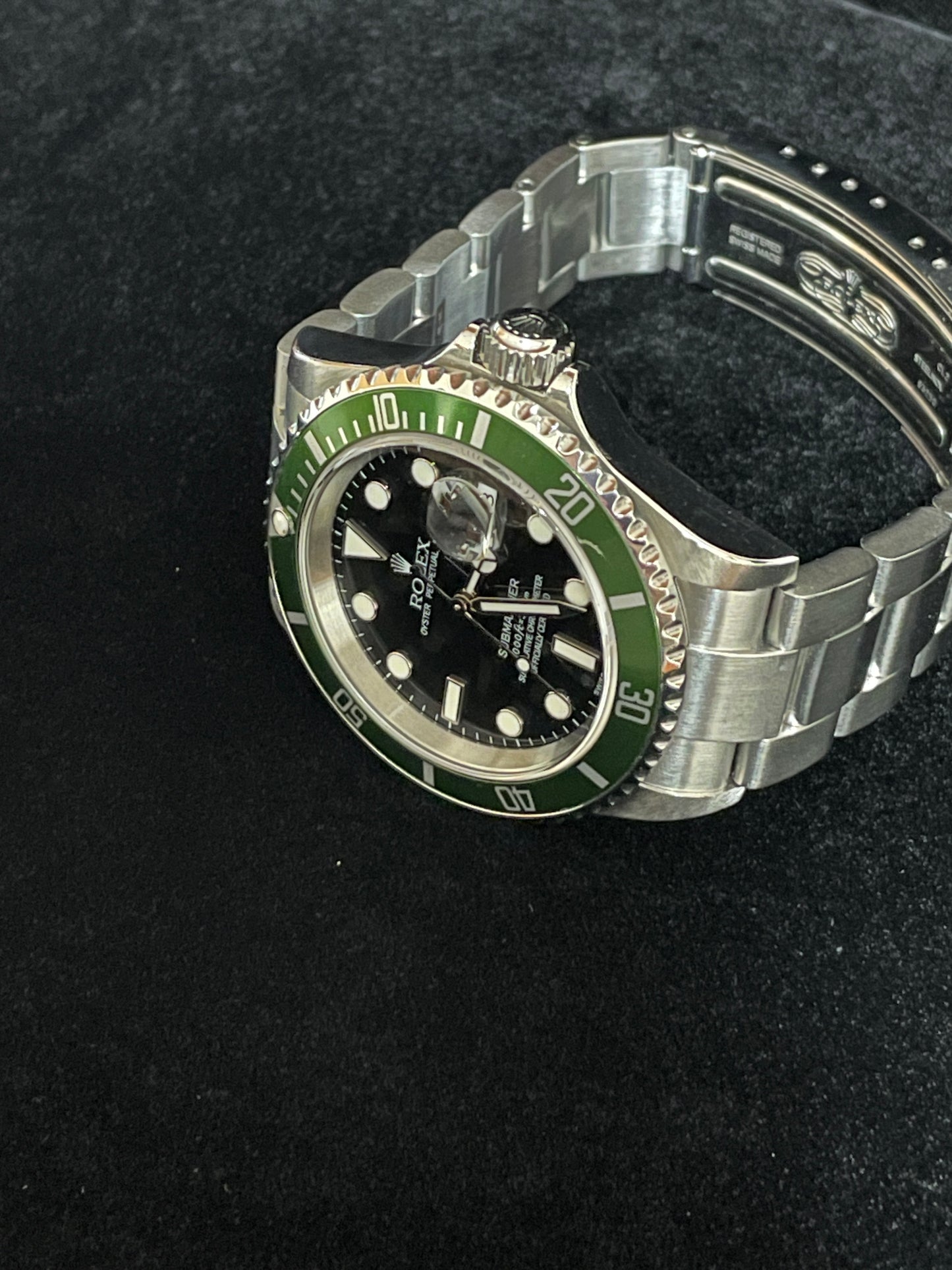 2004 Rolex Submariner Kermit 16610LV Black Dial Flat 4 SS Oyster W/ Papers 40mm
