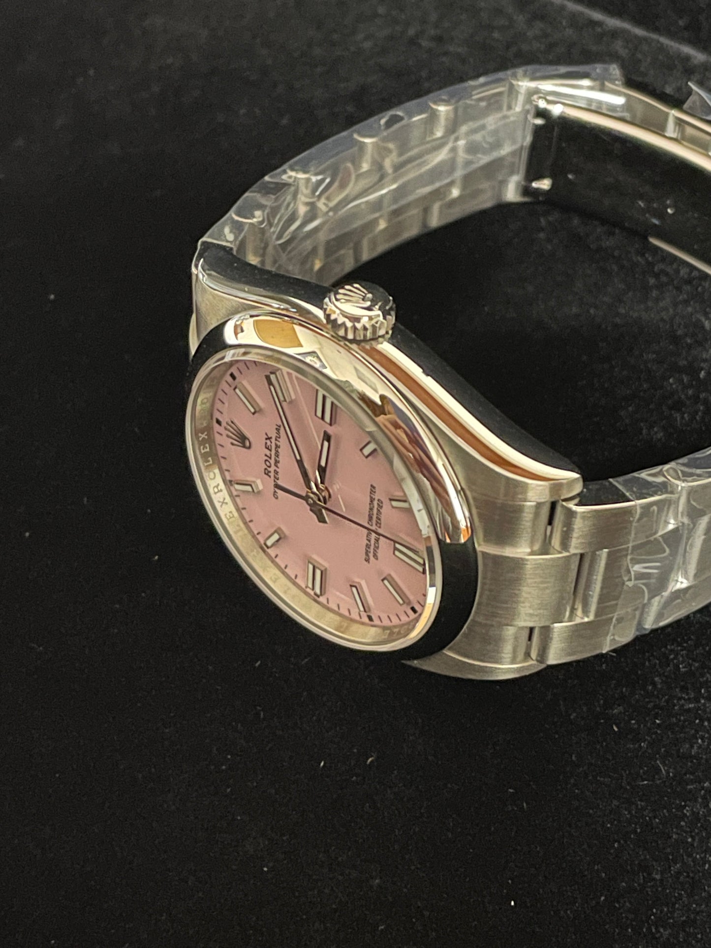 2023 Rolex Oyster Perpetual 126000 Candy Pink Stick SS Oyster With Papers 36mm