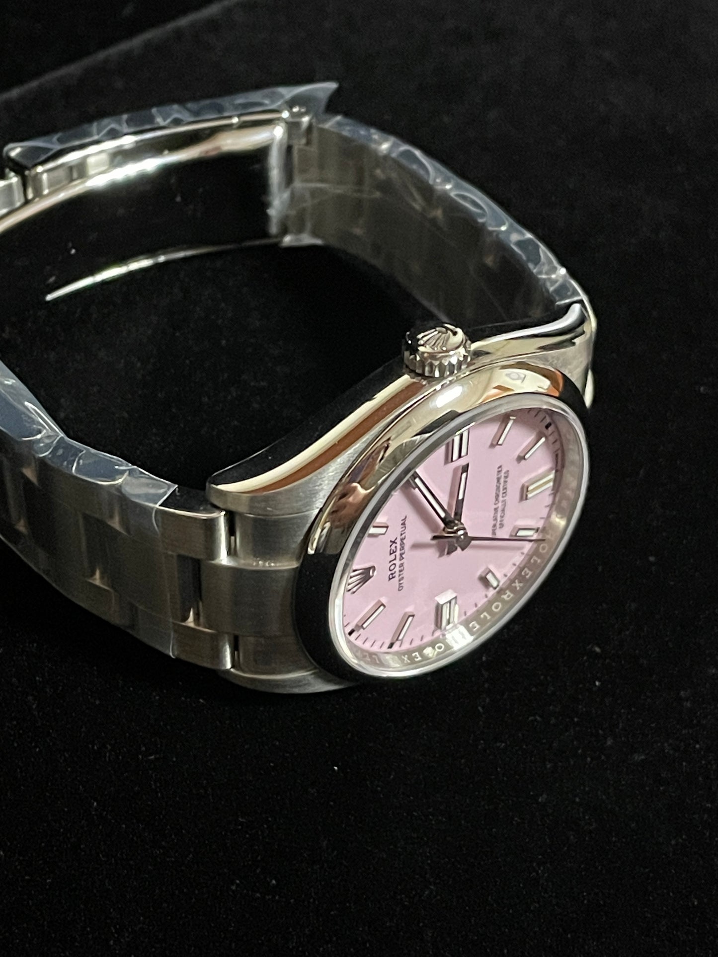 2023 Rolex Oyster Perpetual 126000 Candy Pink Stick SS Oyster With Papers 36mm