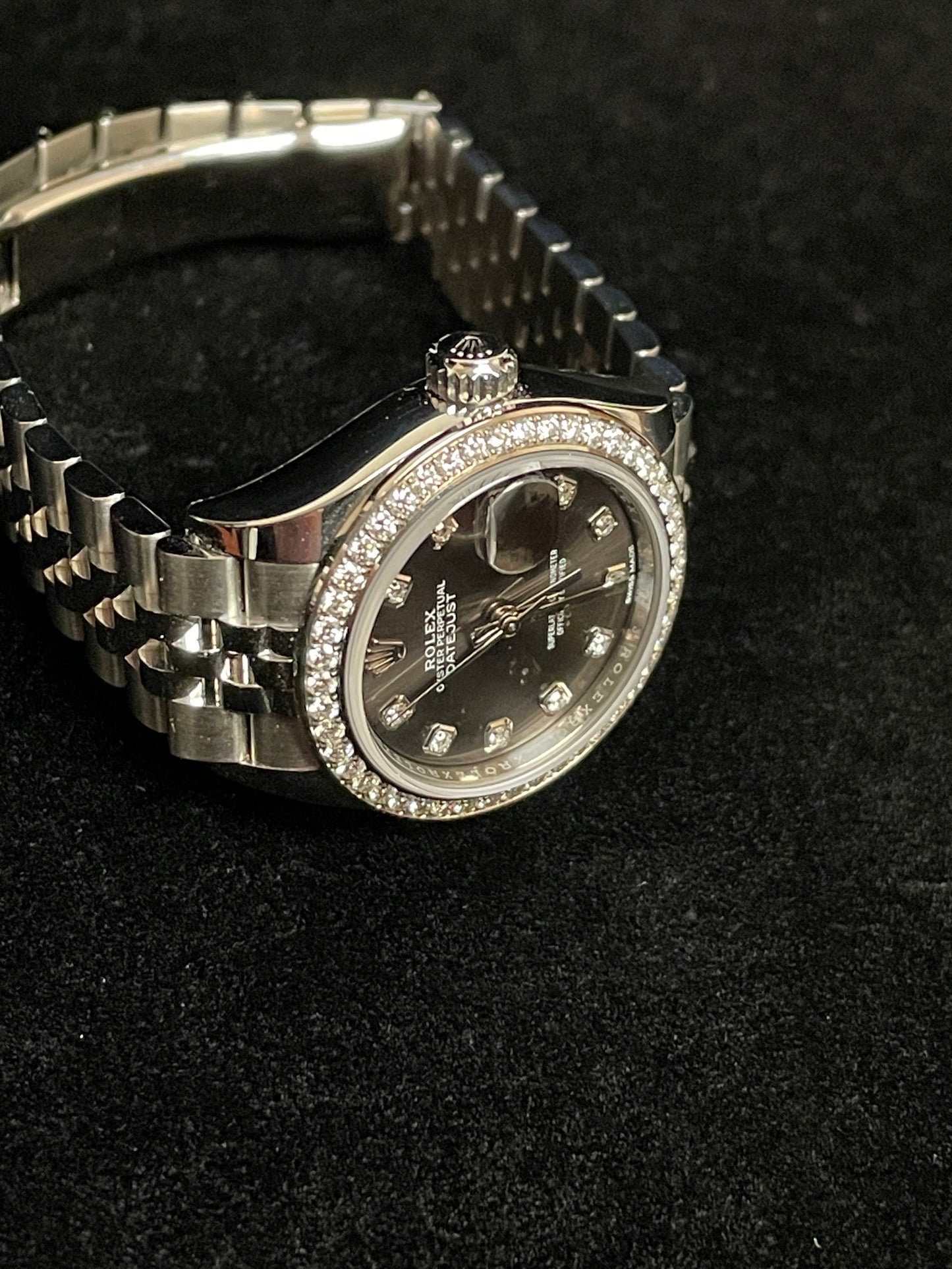 2017 Rolex Datejust 279384RBR Rhodium Diamond Dial + Bezel SS Jubilee Paper 28mm