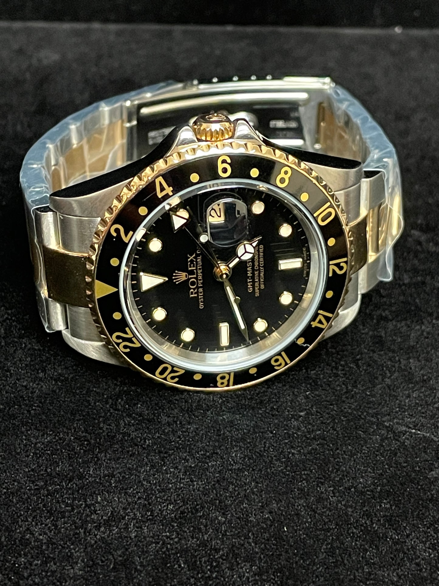 2006 GMT-Master 16713 Black Dial TT 18kt Gold Thru Oyster With Papers 40mm