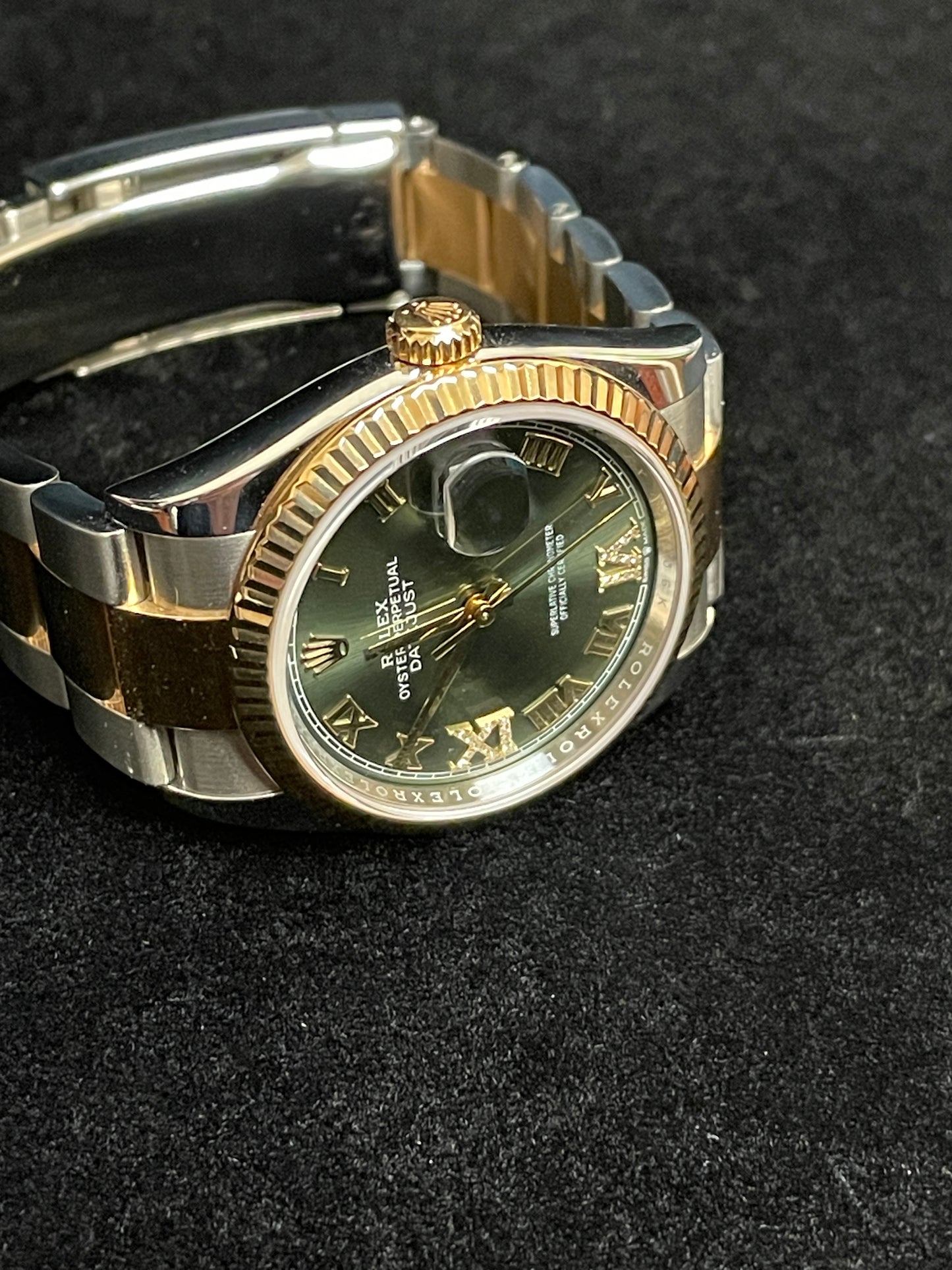2018 Rolex Datejust 126233 Olive Green Diamond VI Dial TT Oyster W/ Papers 36mm