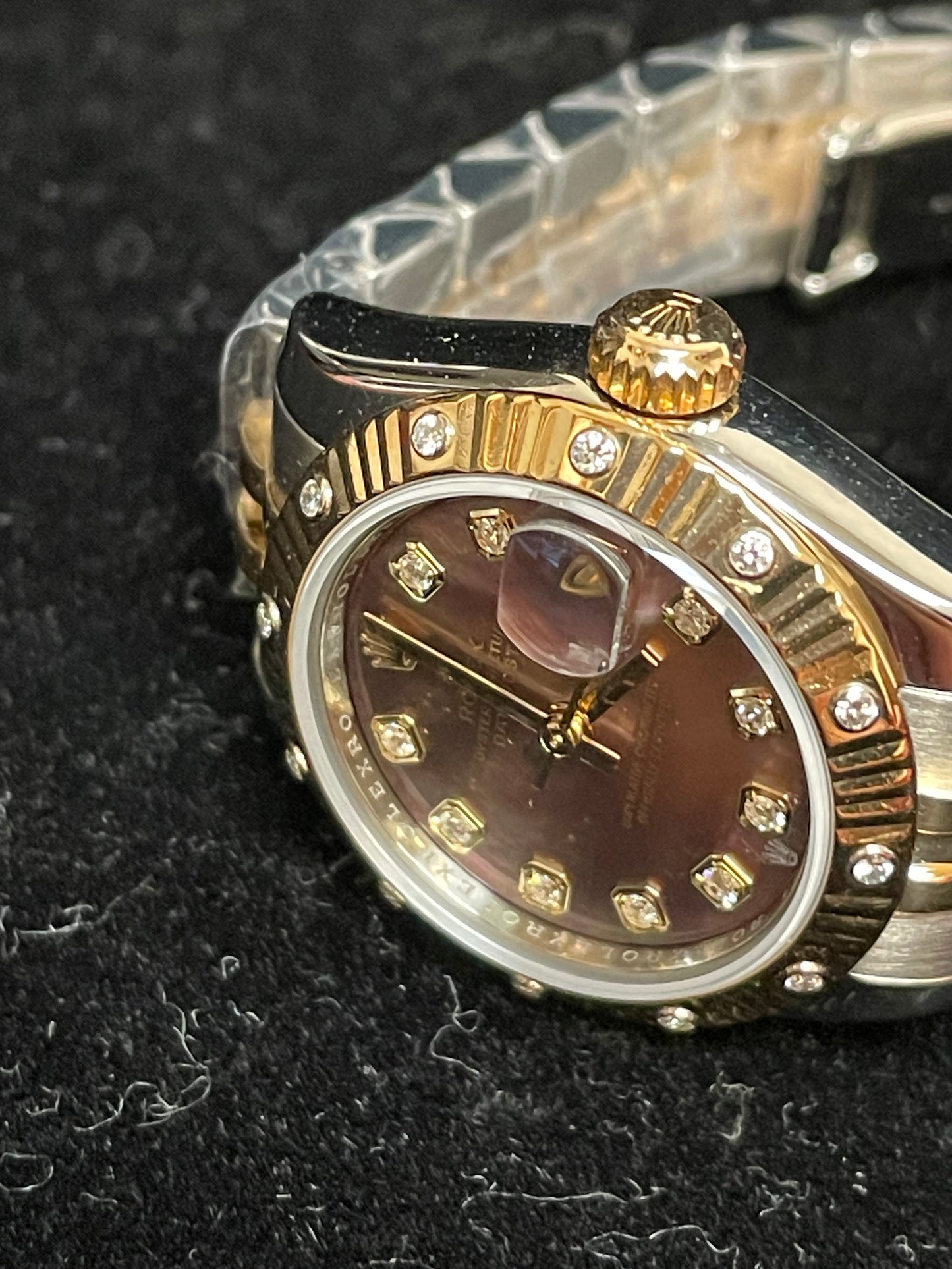 2008 Rolex Ladies Datejust 179313 Tahitian MOP Diamond DIal TT Jubilee 26mm