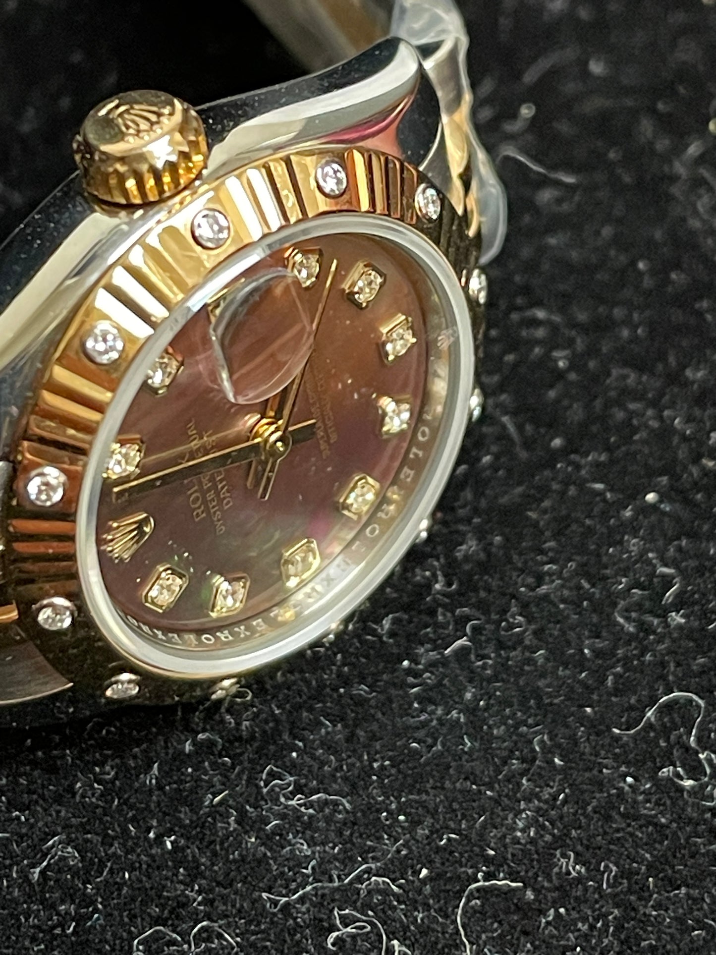 2008 Rolex Ladies Datejust 179313 Tahitian MOP Diamond DIal TT Jubilee 26mm