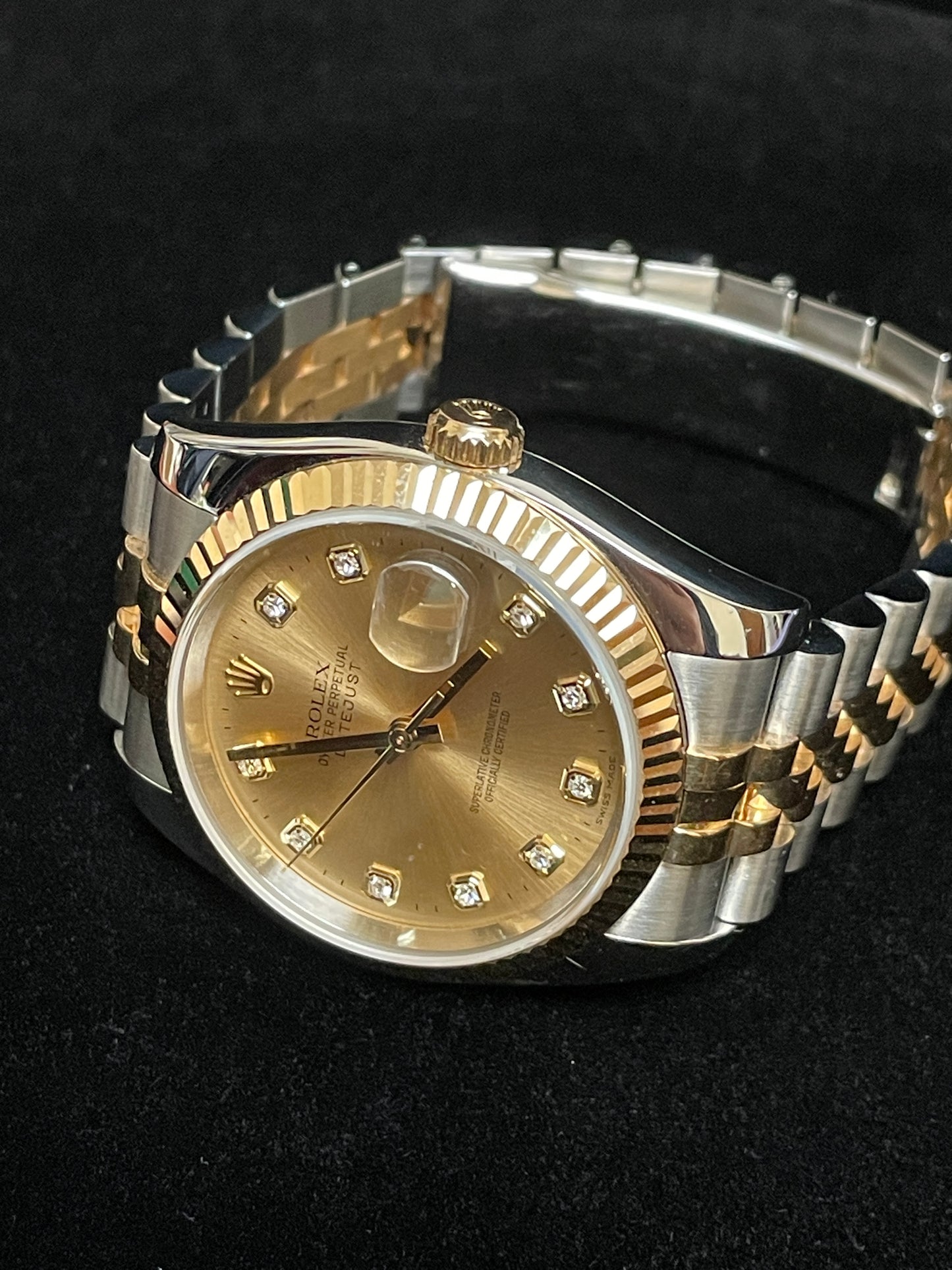 2000 Rolex Day-Date 118206 Black Dial Platinum President No Papers 36mm