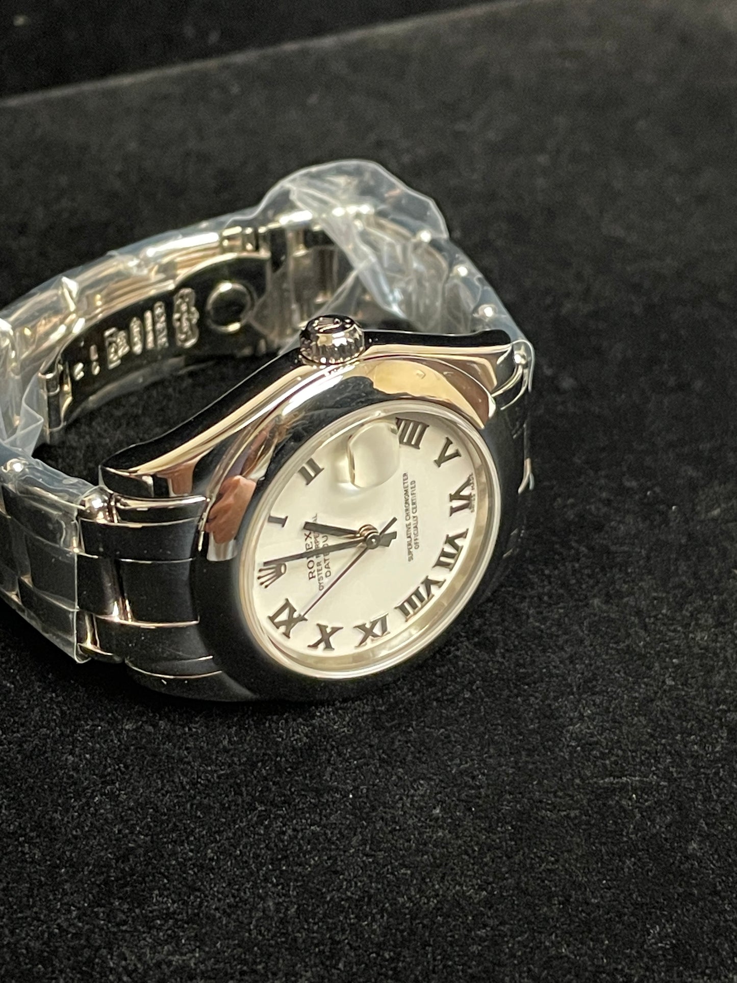 2000 Rolex Masterpiece Datejust 81209 White Roman Dial WG 18kt Pearlmaster 34mm