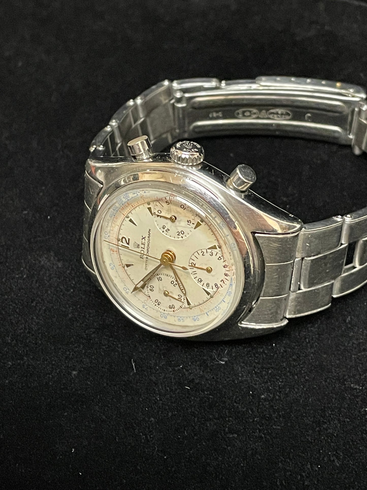1963 Rolex Chronograph Pre-Daytona 6034 Silver Dial Oyster Rivet C+I No Papers