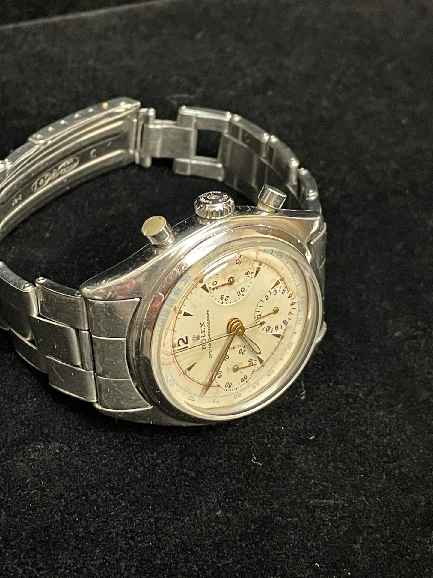 1963 Rolex Chronograph Pre-Daytona 6034 Silver Dial Oyster Rivet C+I No Papers