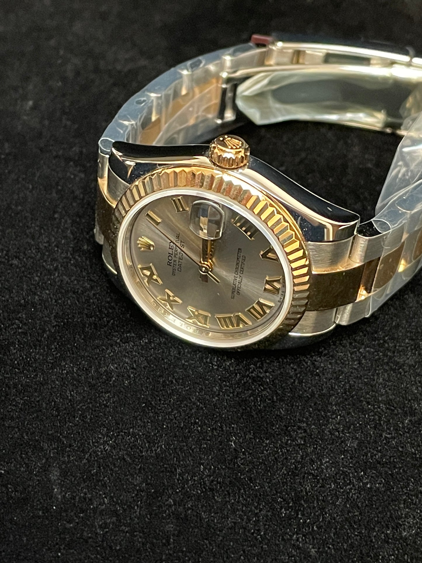 2014 Rolex Datejust 178273 Steel Roman Dial TT 18kt Oyster With Papers 31mm