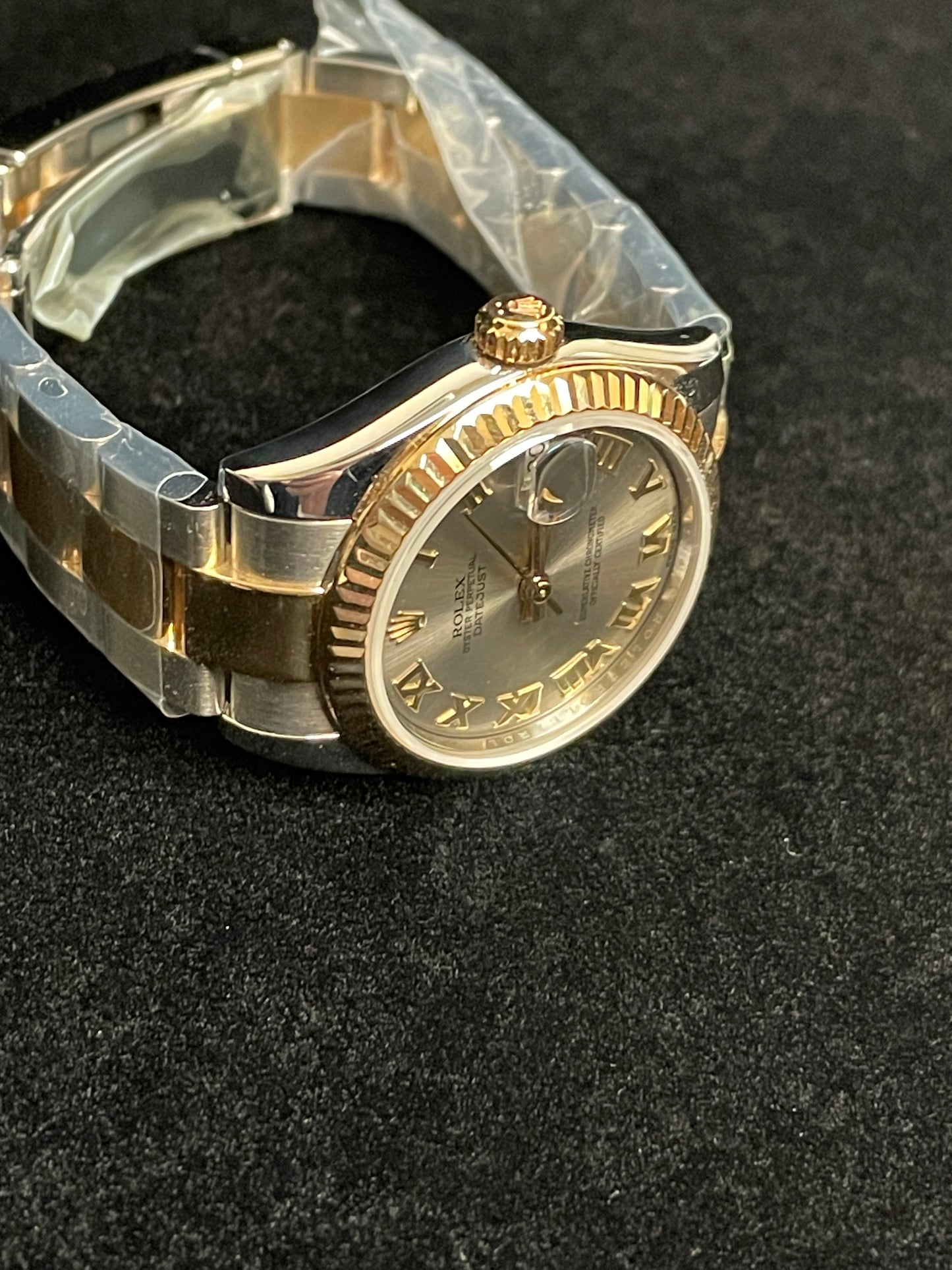 2014 Rolex Datejust 178273 Steel Roman Dial TT 18kt Oyster With Papers 31mm