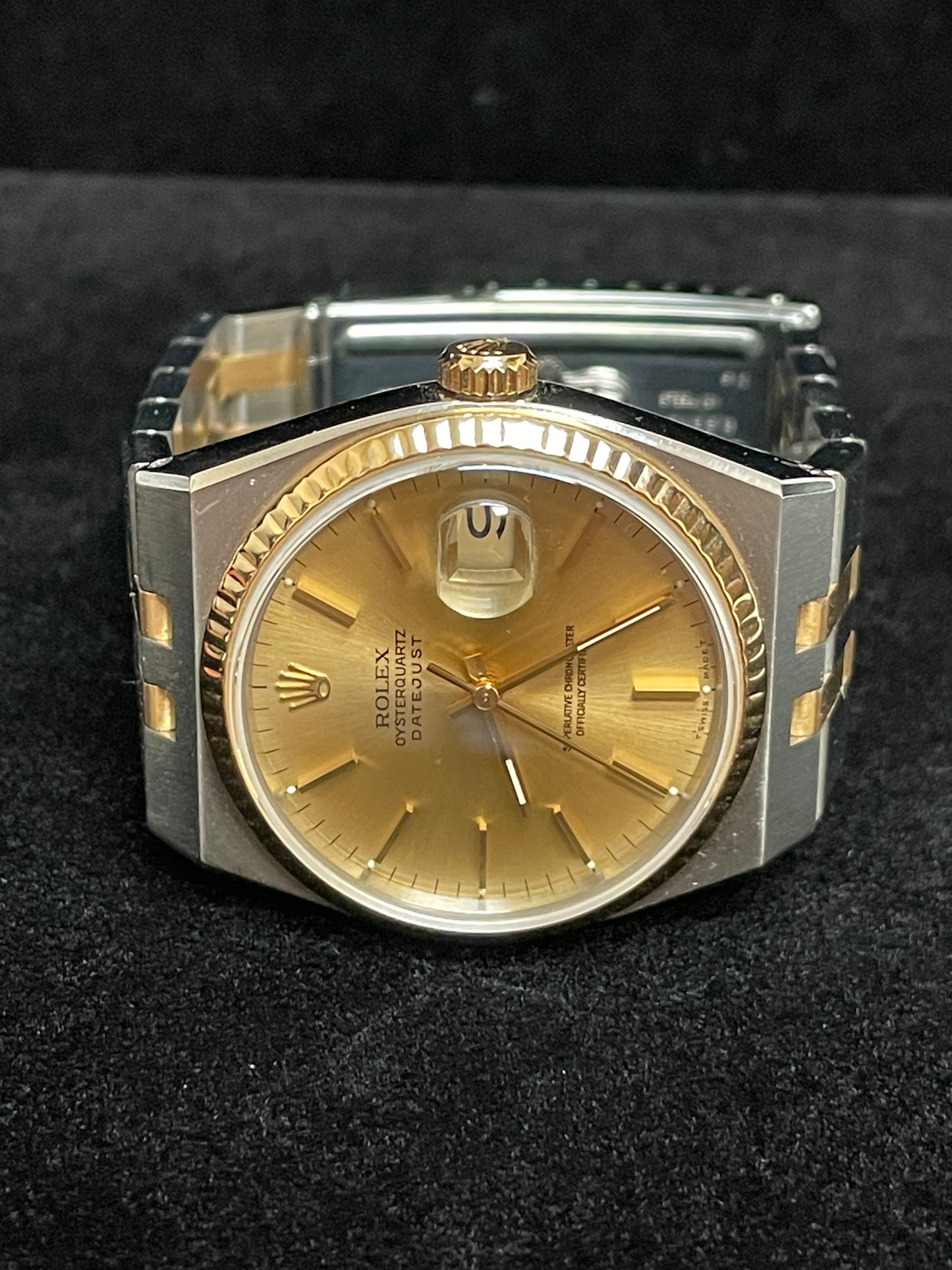 1994 Rolex Datejust 17013 Champagne Dial TT OysterQuartz W/ Papers + Books 36mm