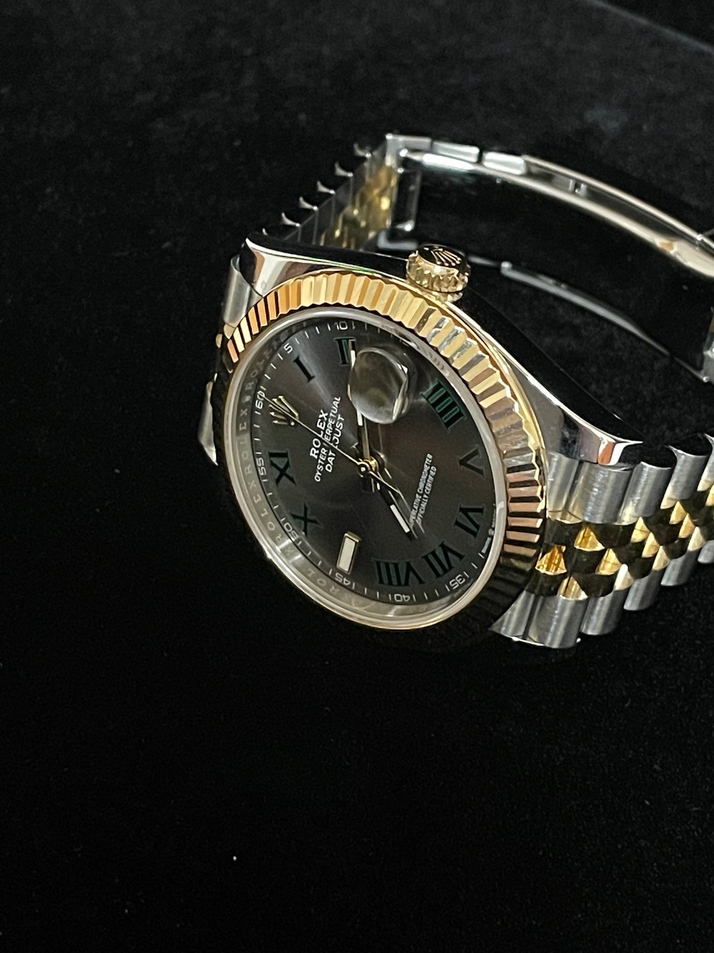 2021 Rolex Datejust 126333 Wimbledon Dial TT 18kt Jubilee With Papers 41mm