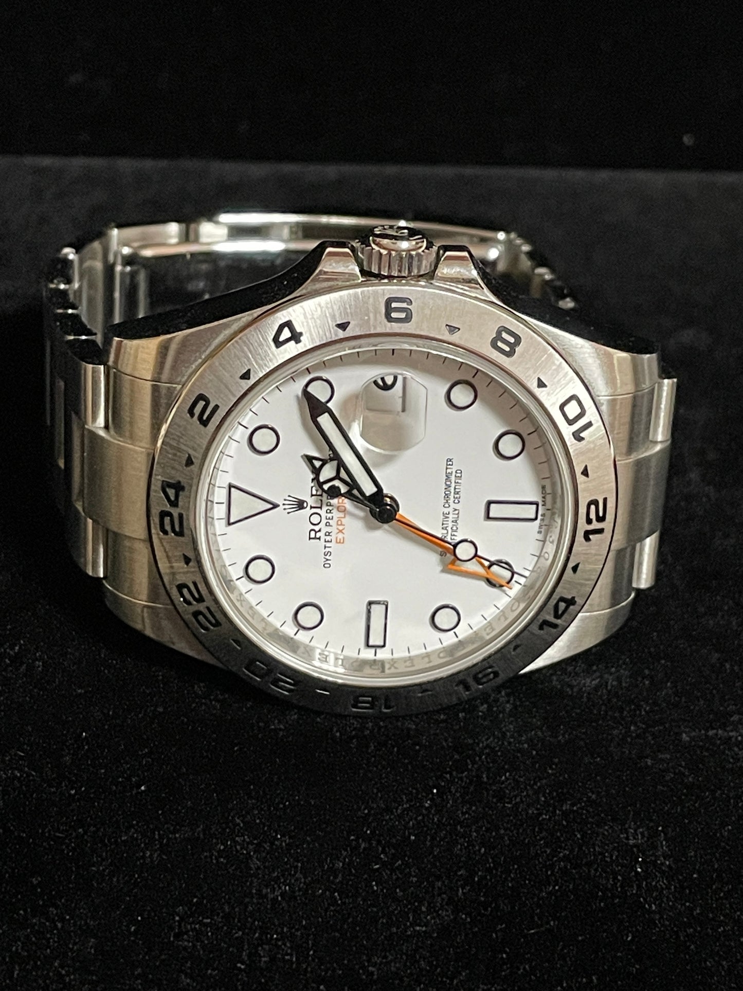 2016 Rolex Explorer II 216570 Polar White Polar Dial SS Oyster With Papers 42mm