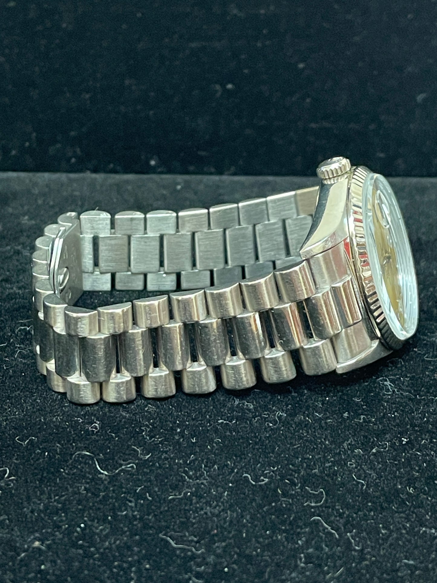 1996 Rolex Daydate 18239 Champ/Silver Diamond Dial 18kt WG President 36mm