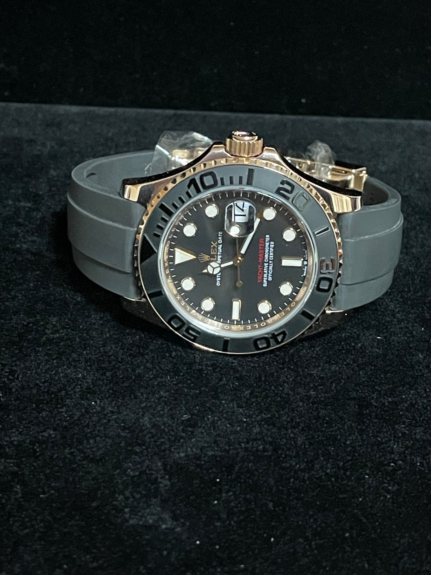 2021 Rolex Yacht-Master 126655 Black Dial RG 18kt OysterFlex With Papers 40mm