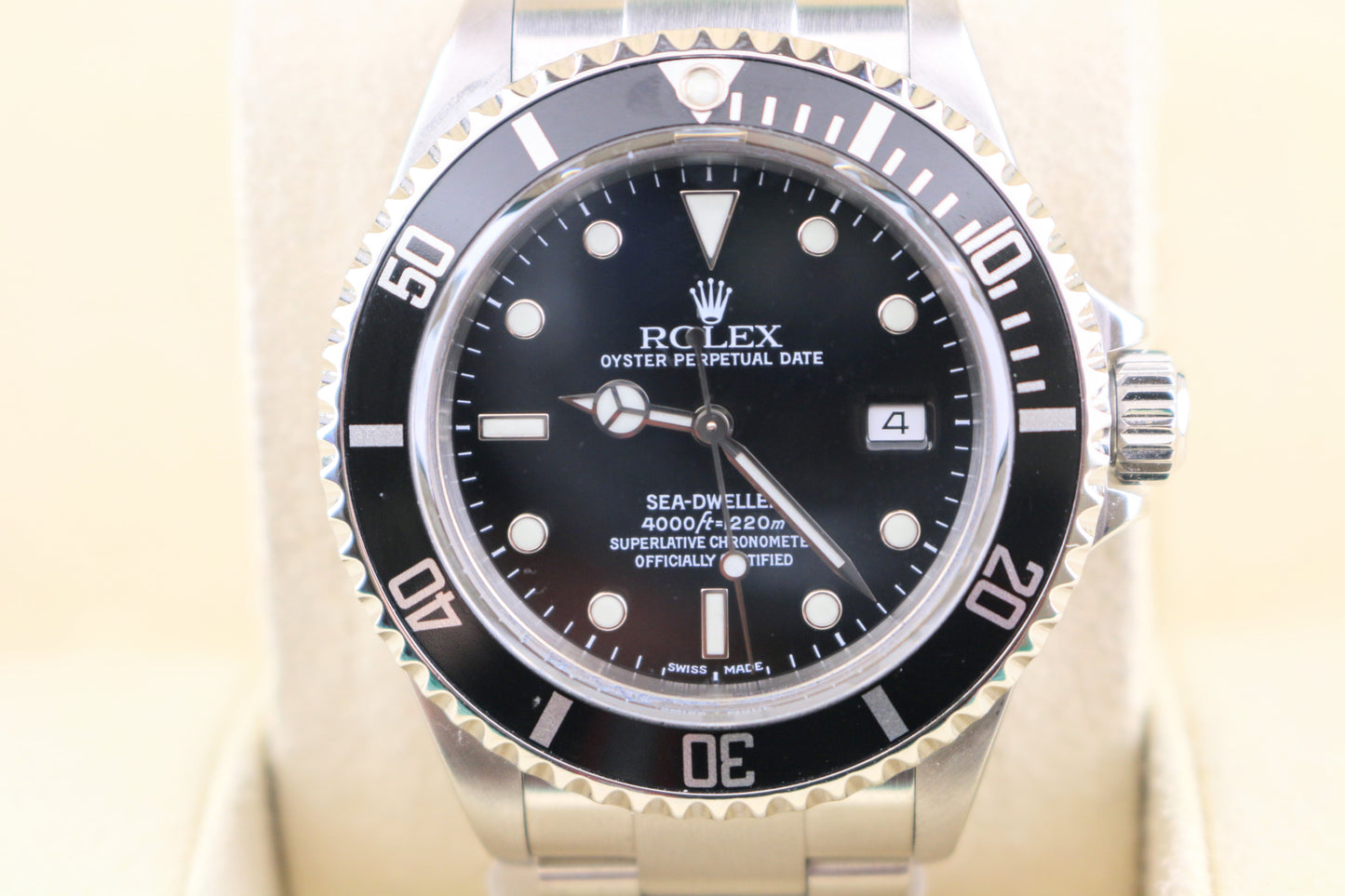 2002 Rolex Sea-Dweller 16600 Black Dial SS Oyster No Papers 40mm