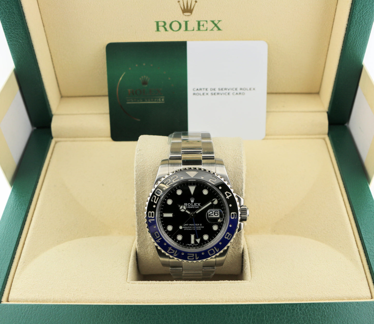 2017 Rolex GMT-Master II 116710BLNR Batman Black Dial SS Oyster RSC Card 40mm