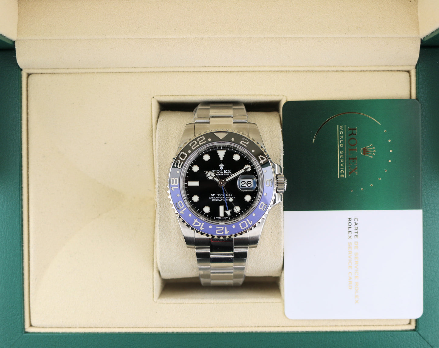 2017 Rolex GMT-Master II 116710BLNR Batman Black Dial SS Oyster RSC Card 40mm