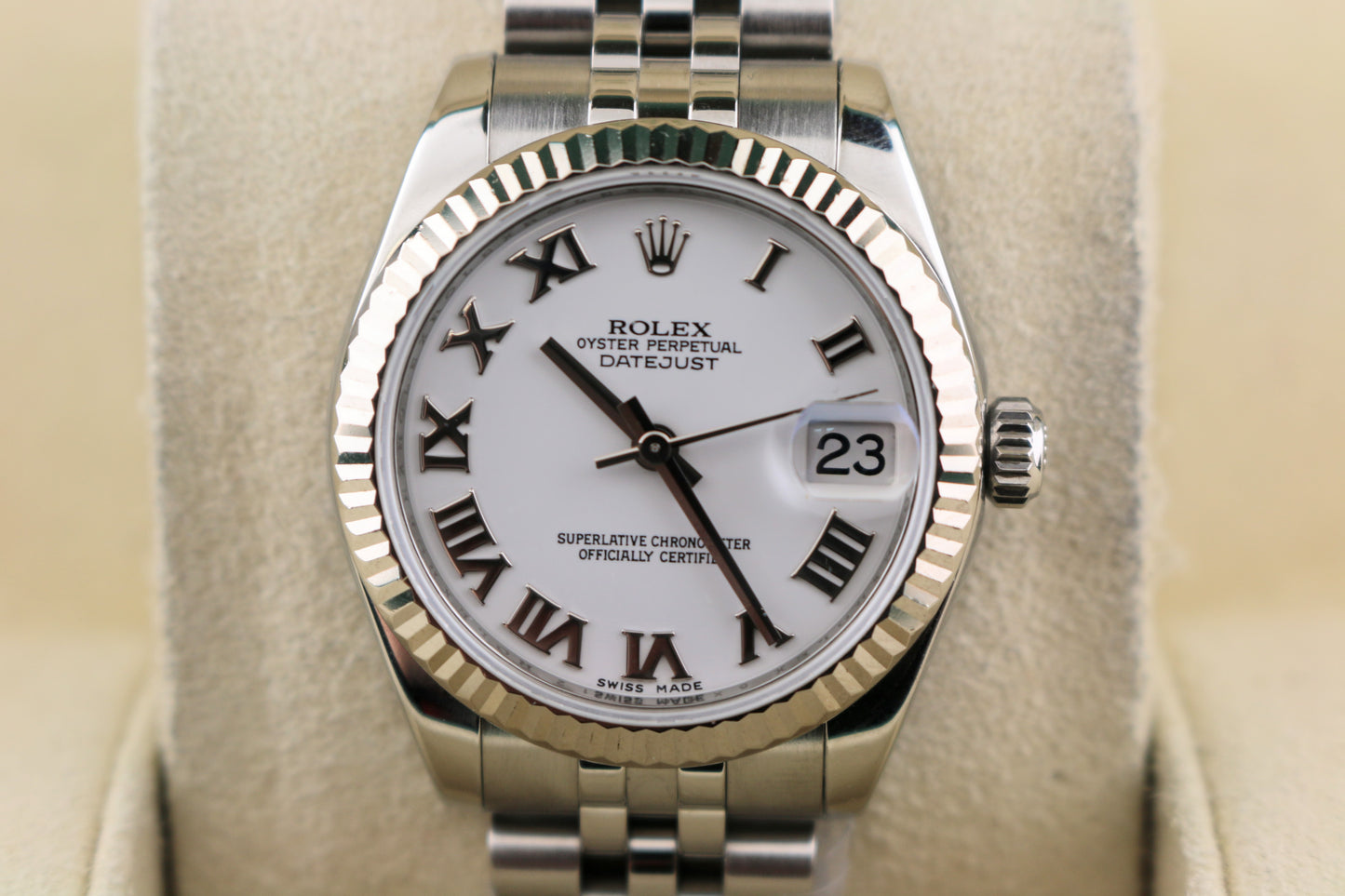2017 Rolex Datejust 178274 White Roman Dial TT Jubilee No Papers 31mm