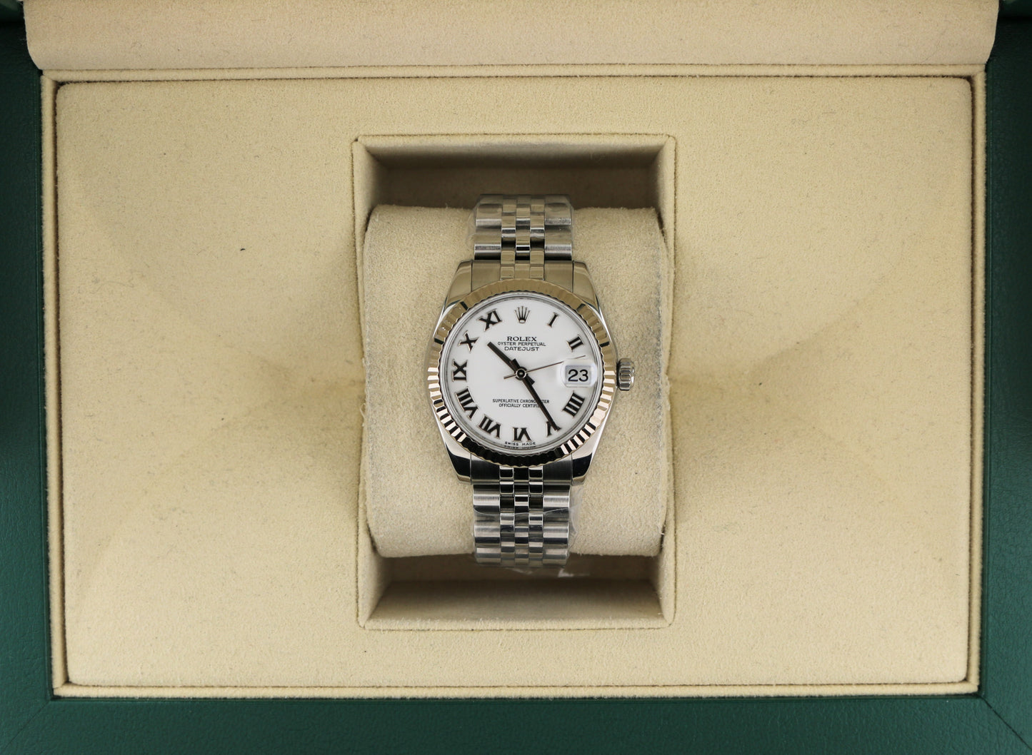 2017 Rolex Datejust 178274 White Roman Dial TT Jubilee No Papers 31mm