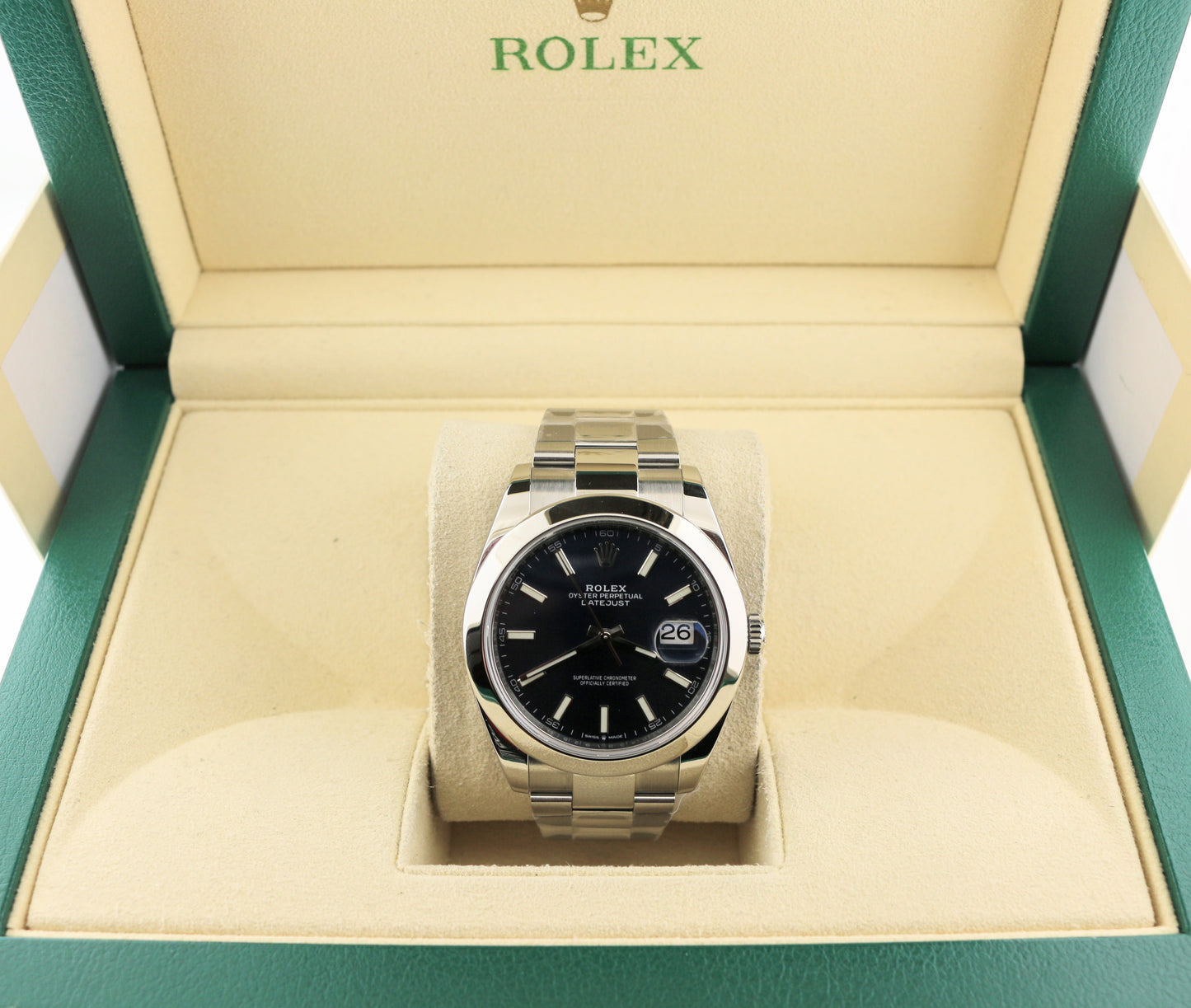 2006 Rolex Mens Datejust 126300 Blue Stick Dial SS Oyster No Papers 41mm