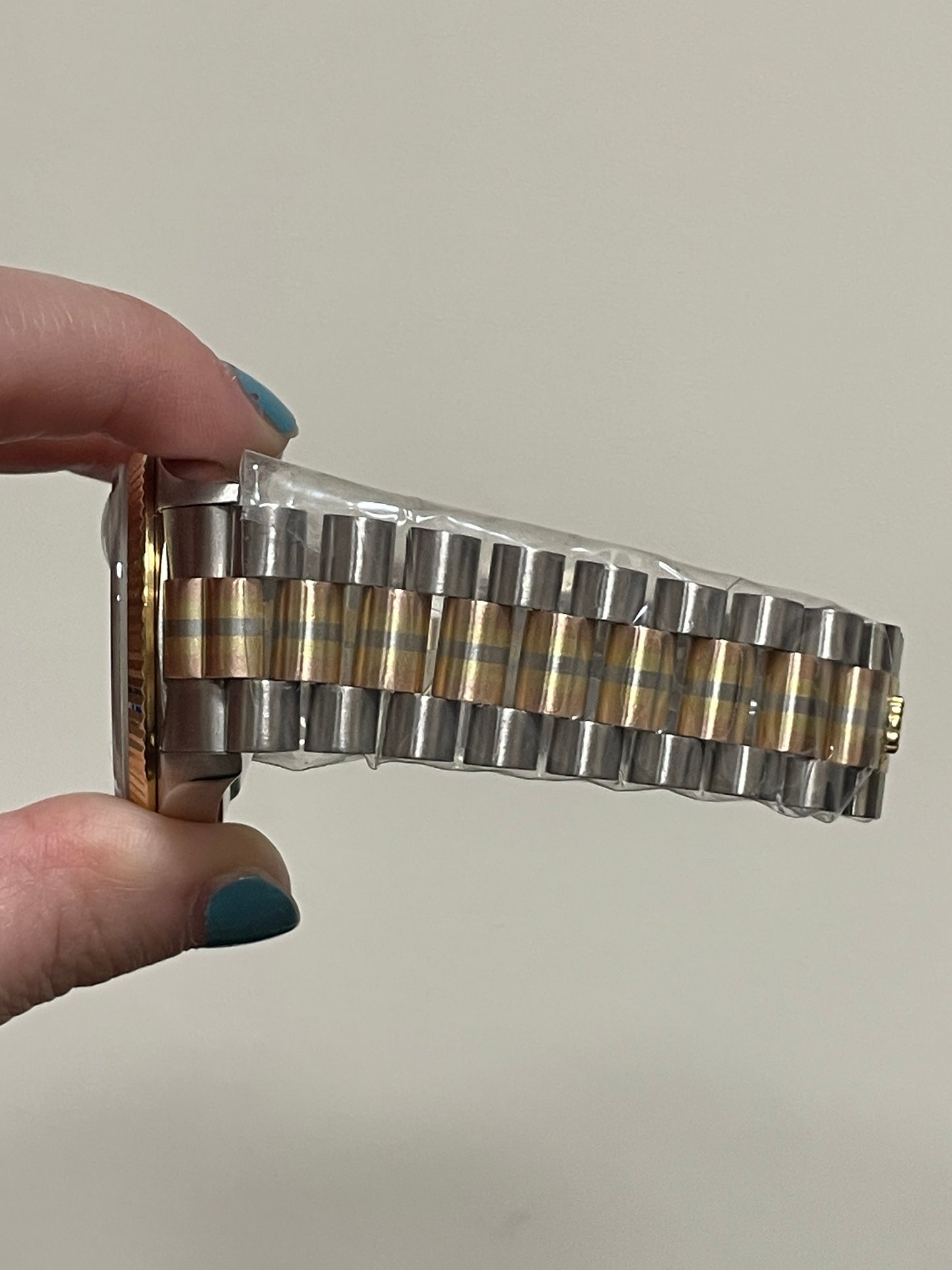 1990 Rolex Day-Date Tridor 18239b Champagne Computer Dial 18kt President 36mm