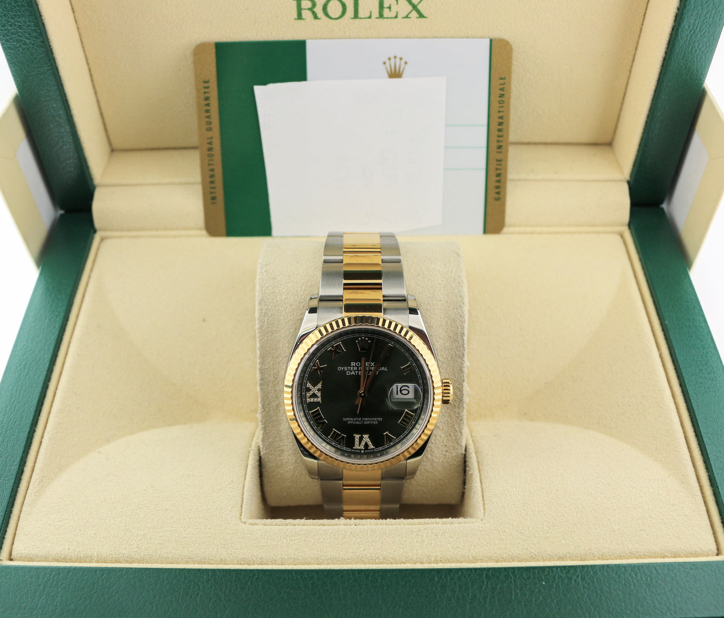 2018 Rolex Datejust 126233 Olive Green Diamond VI Dial TT Oyster W/ Papers 36mm
