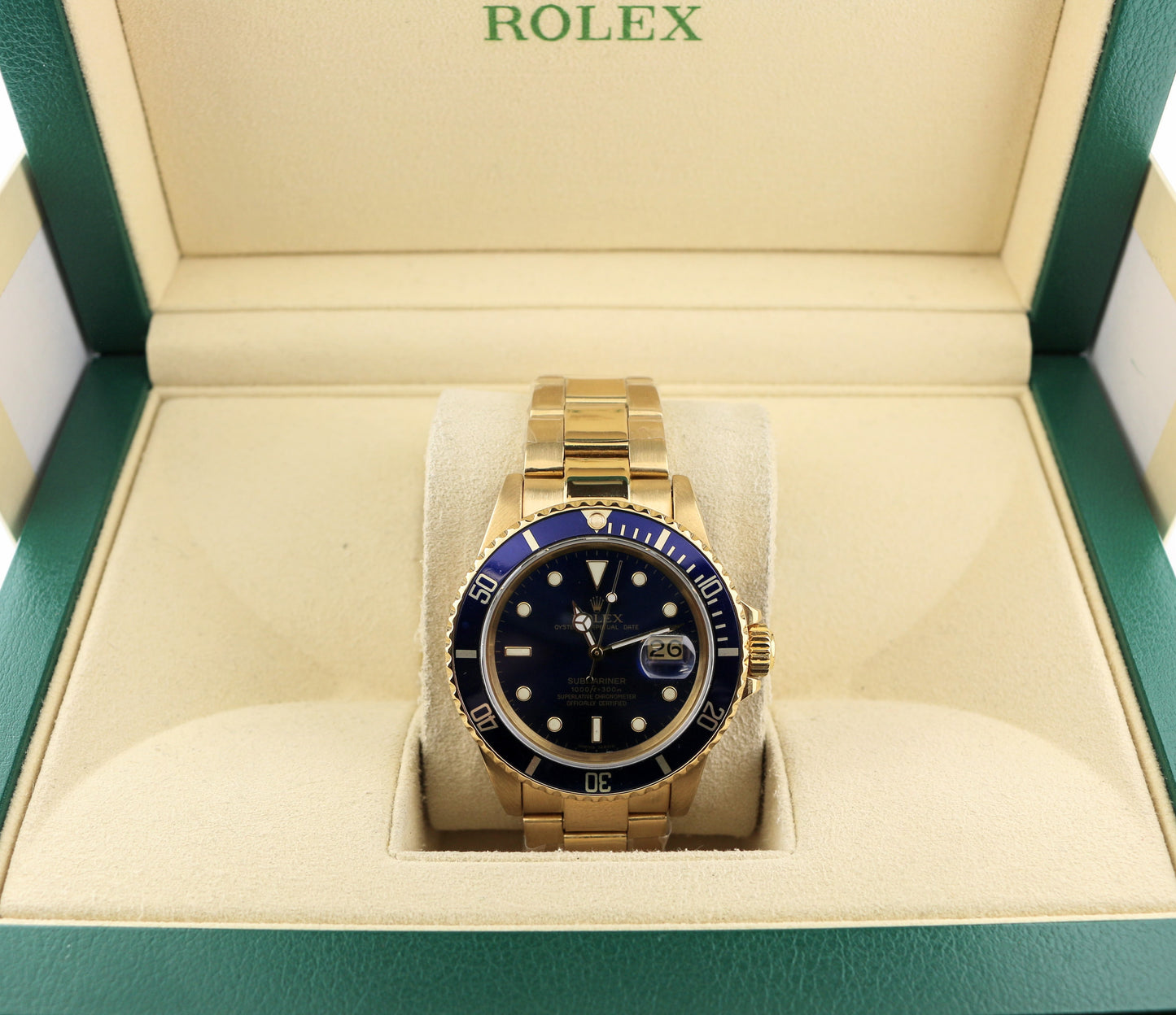 1984 Rolex Submariner 16808 Blue Dial Solid 18kt Oyster No Papers 40mm