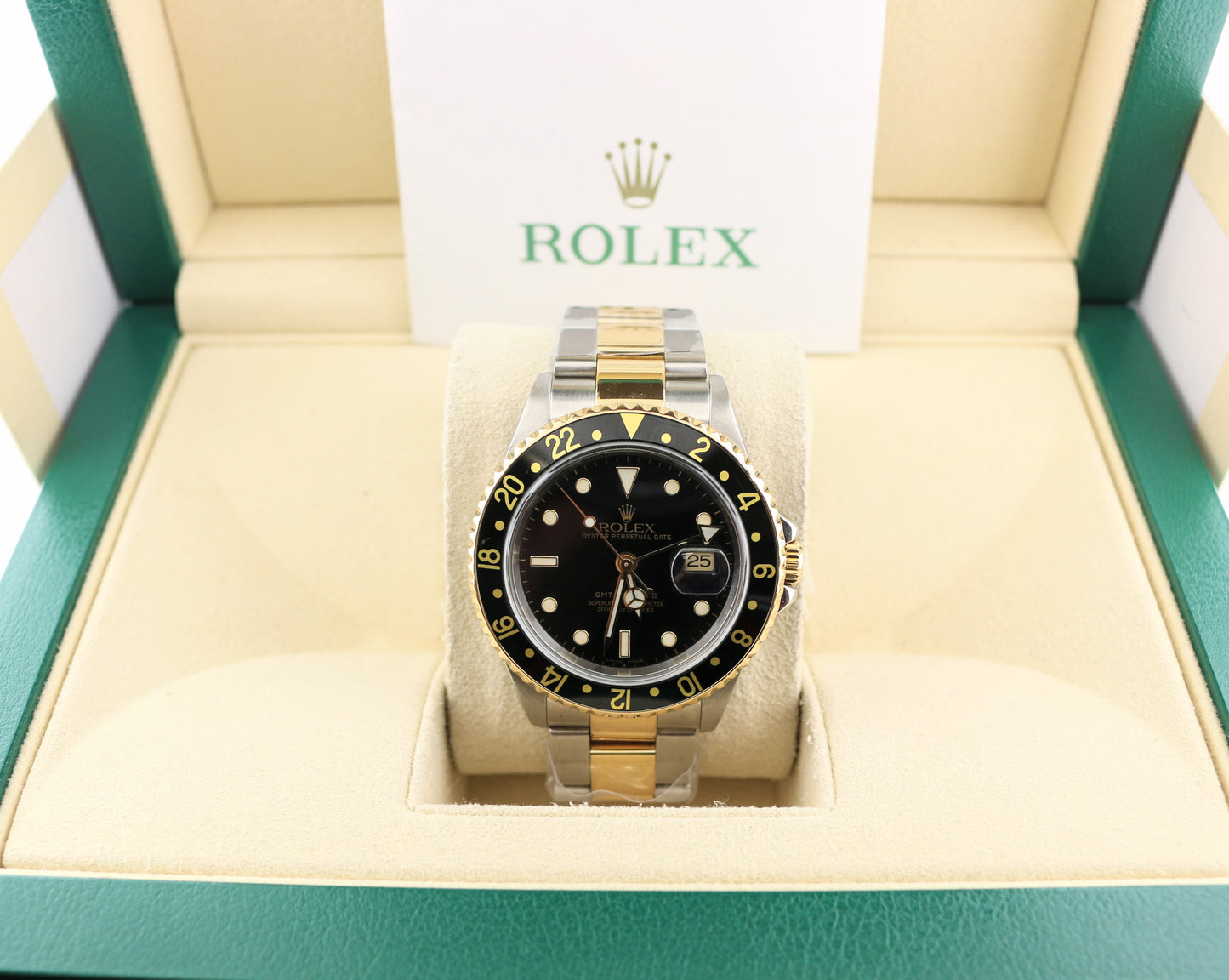 2006 GMT-Master 16713 Black Dial TT 18kt Gold Thru Oyster With Papers 40mm