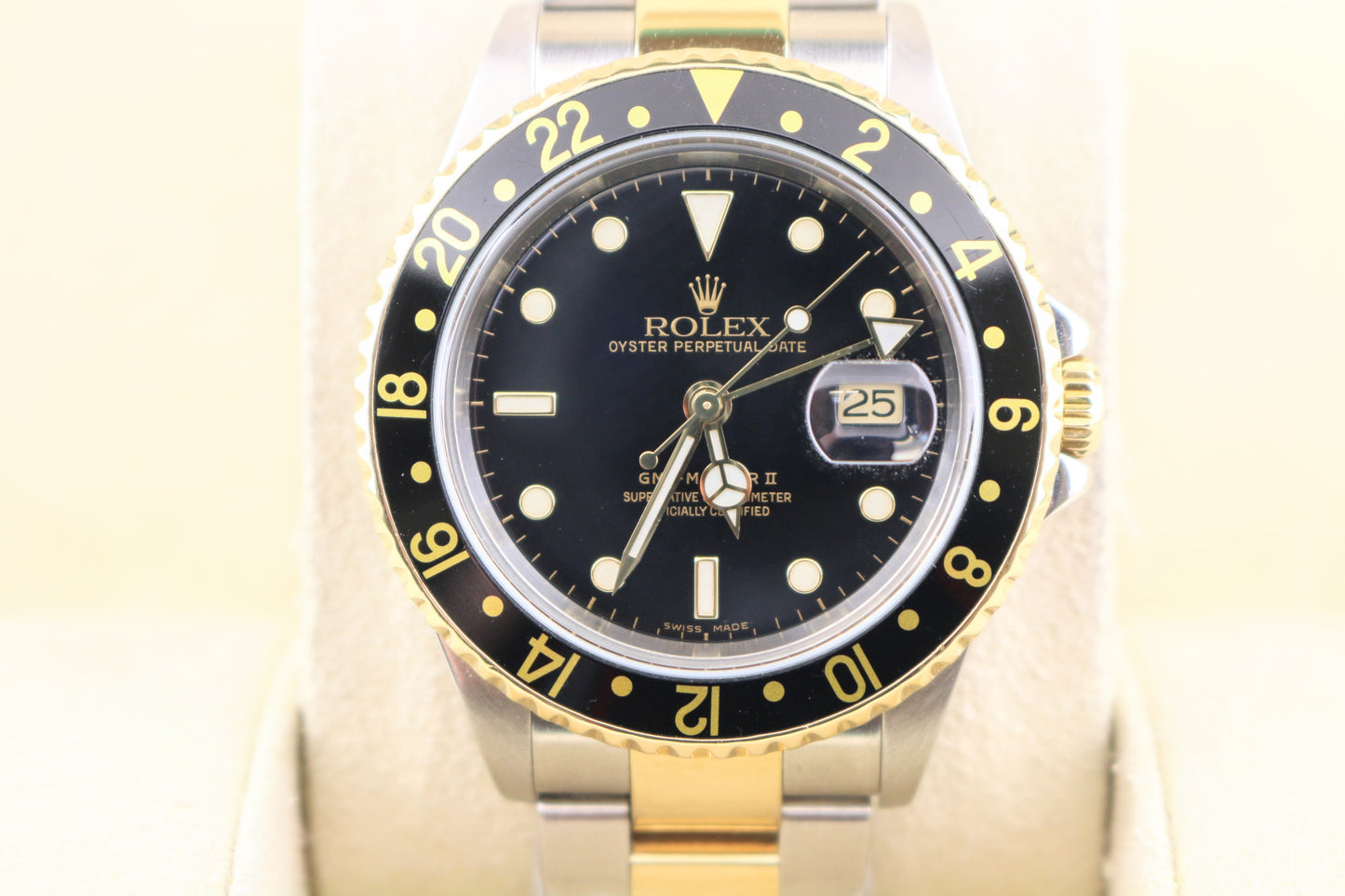 2006 GMT-Master 16713 Black Dial TT 18kt Gold Thru Oyster With Papers 40mm