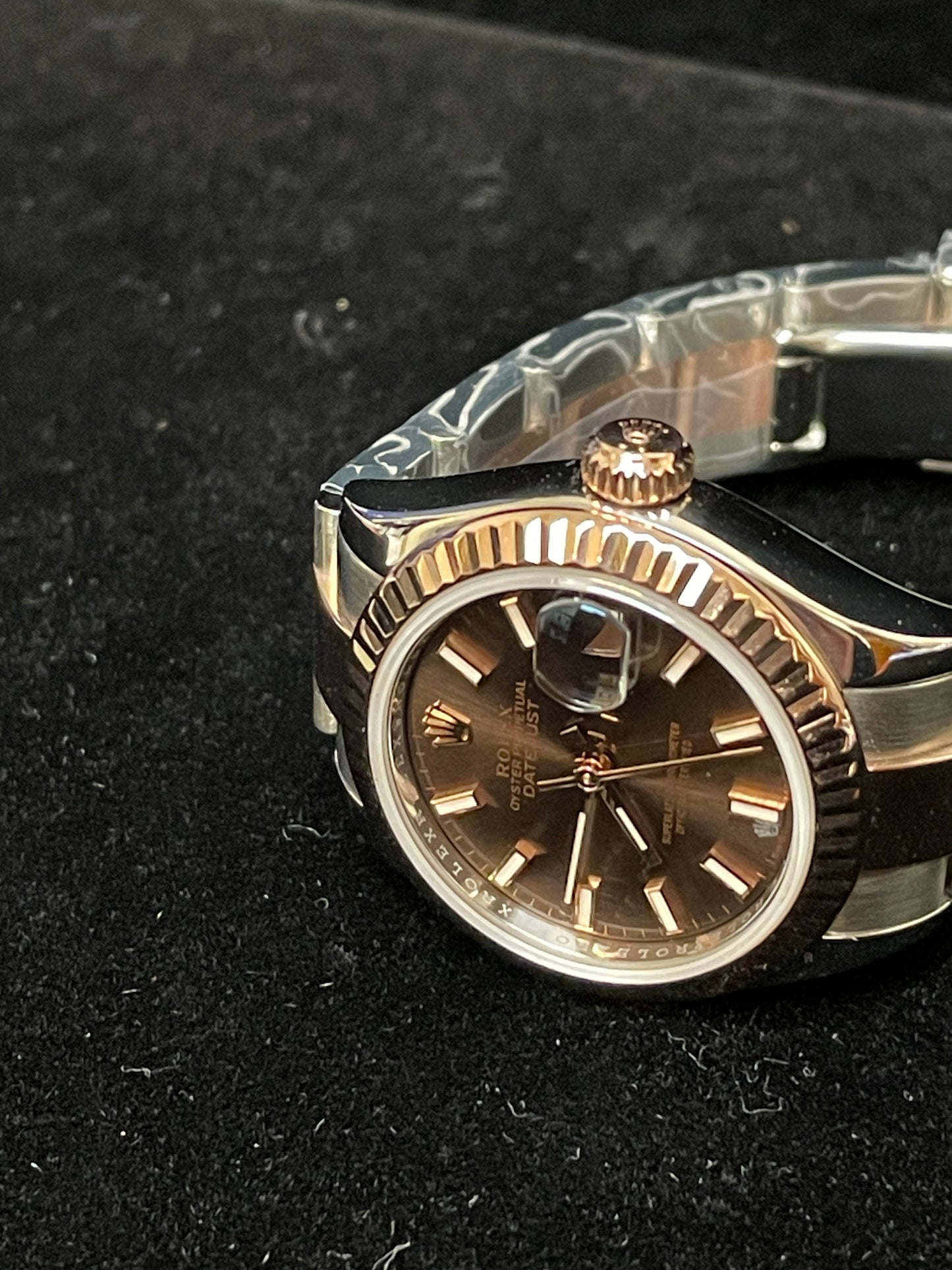 2019 Rolex Ladies Datejust 279171 Chocolate TT RG Oyster No Papers 28mm
