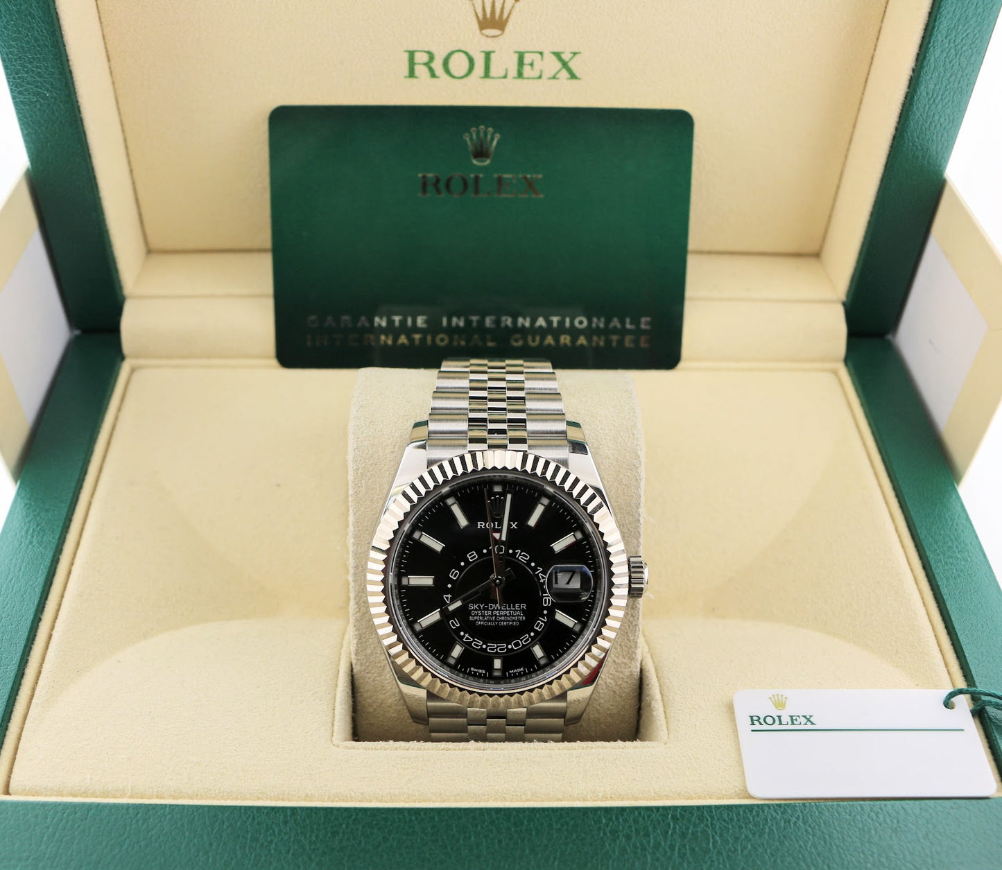 2021 Rolex Sky-Dweller 326934 Black Dial SS Jubilee With Papers 42mm