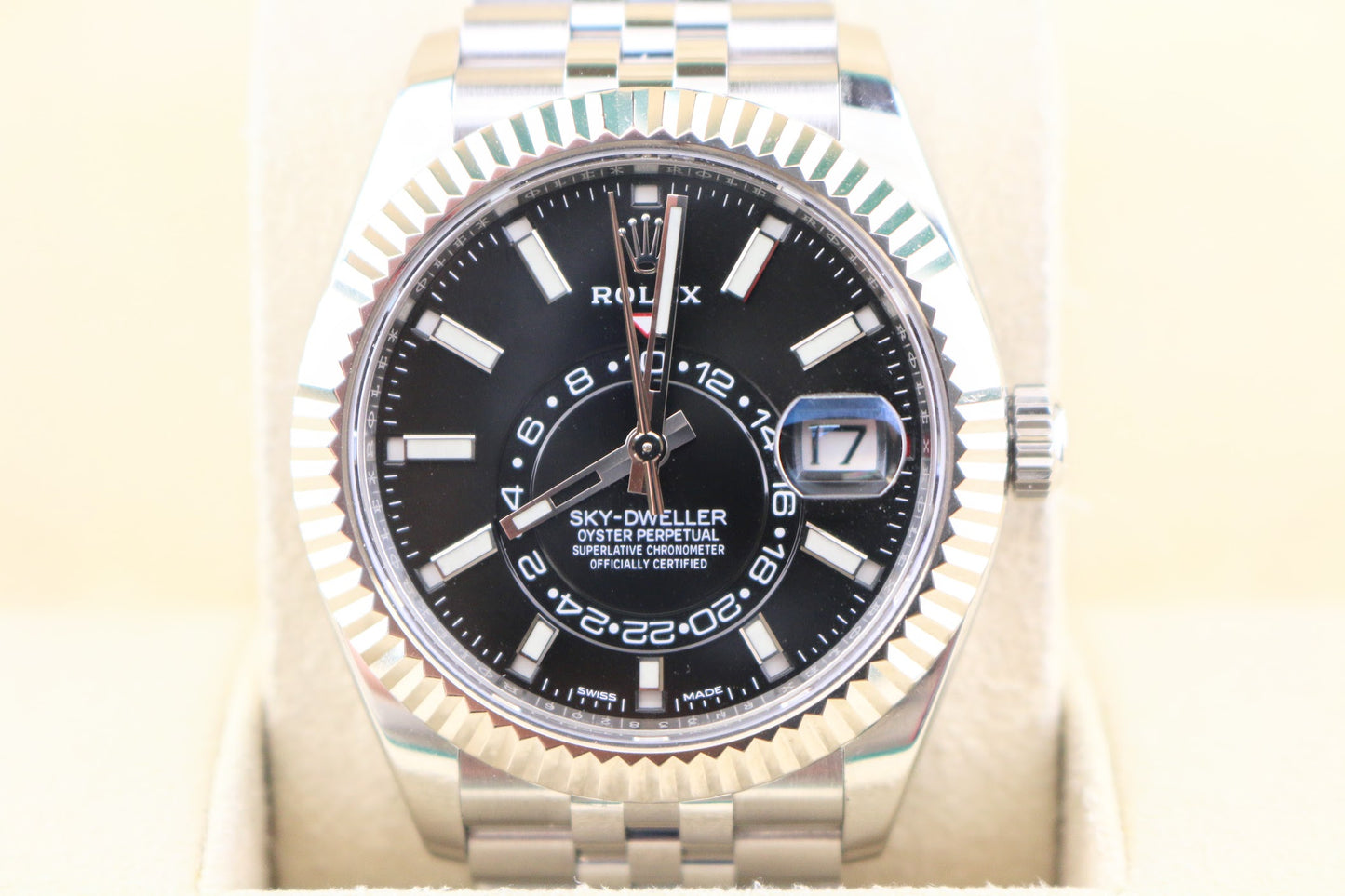 2021 Rolex Sky-Dweller 326934 Black Dial SS Jubilee With Papers 42mm