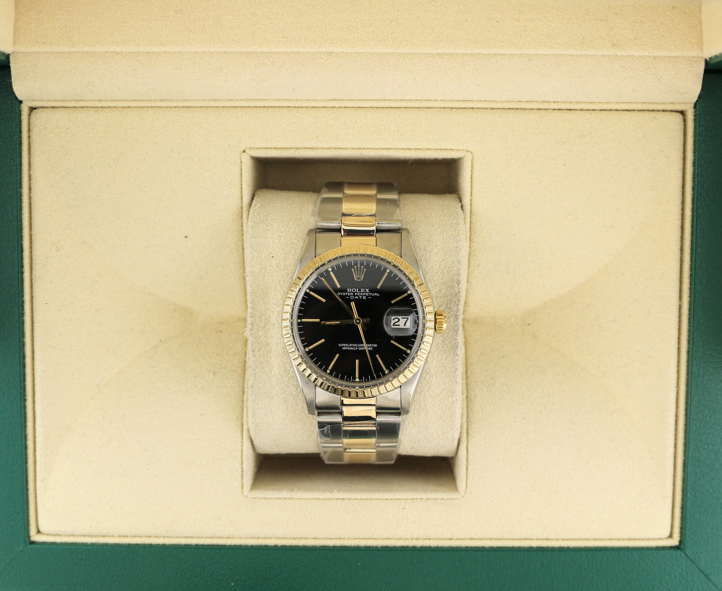 1983 Rolex Date 15053 Black Dial TT Oyster No Papers 34mm