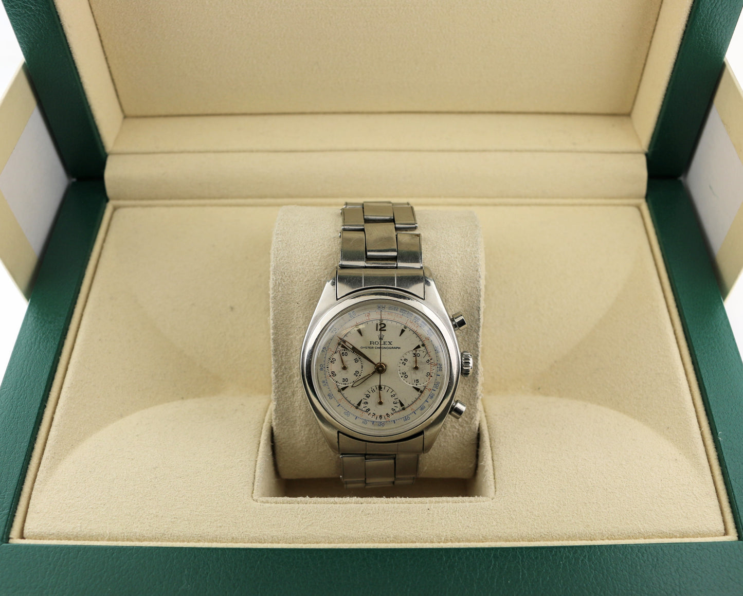 1963 Rolex Chronograph Pre-Daytona 6034 Silver Dial Oyster Rivet C+I No Papers